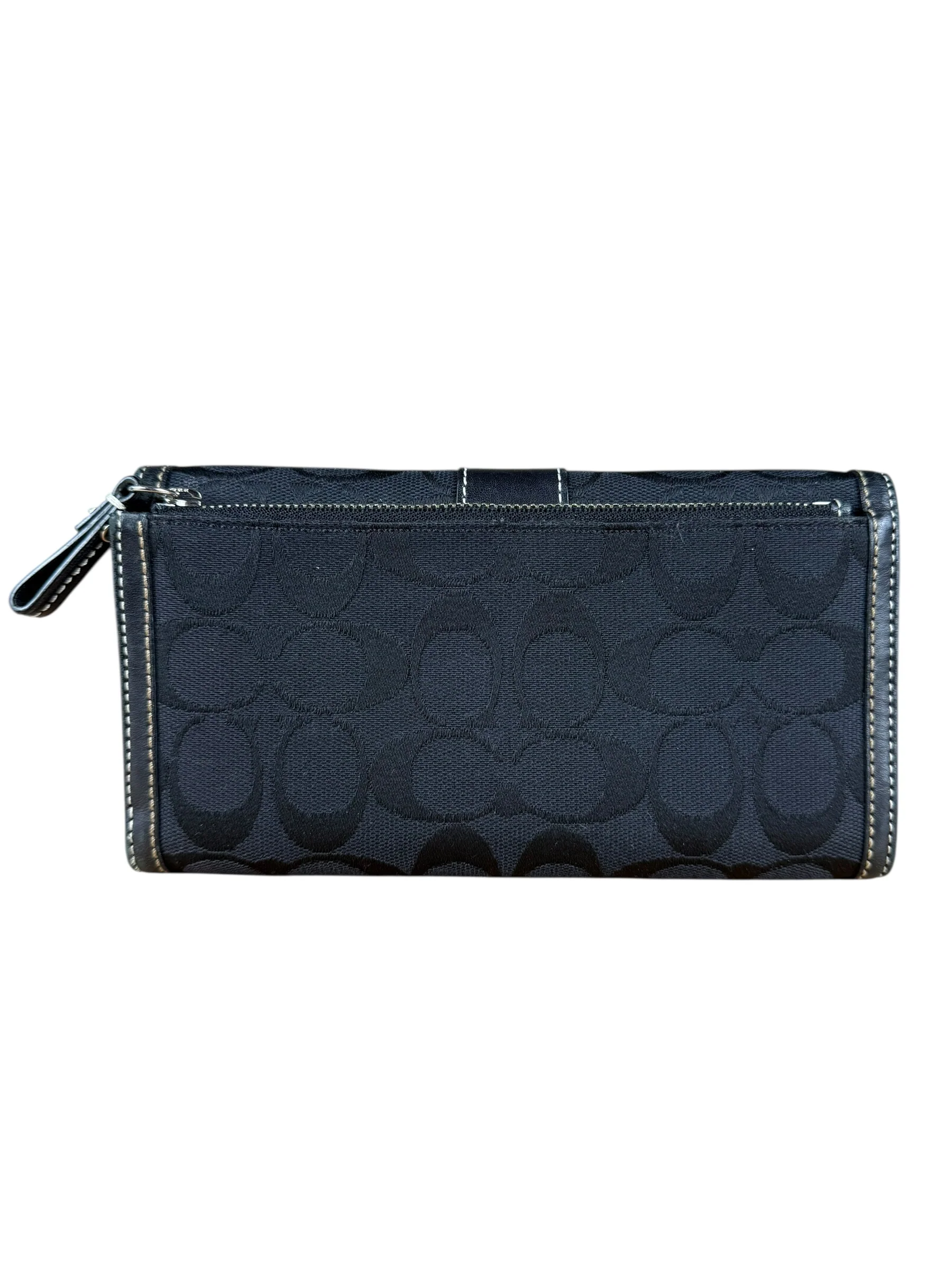 Coach Vintage Signature C Long Wallet Black - Image 3