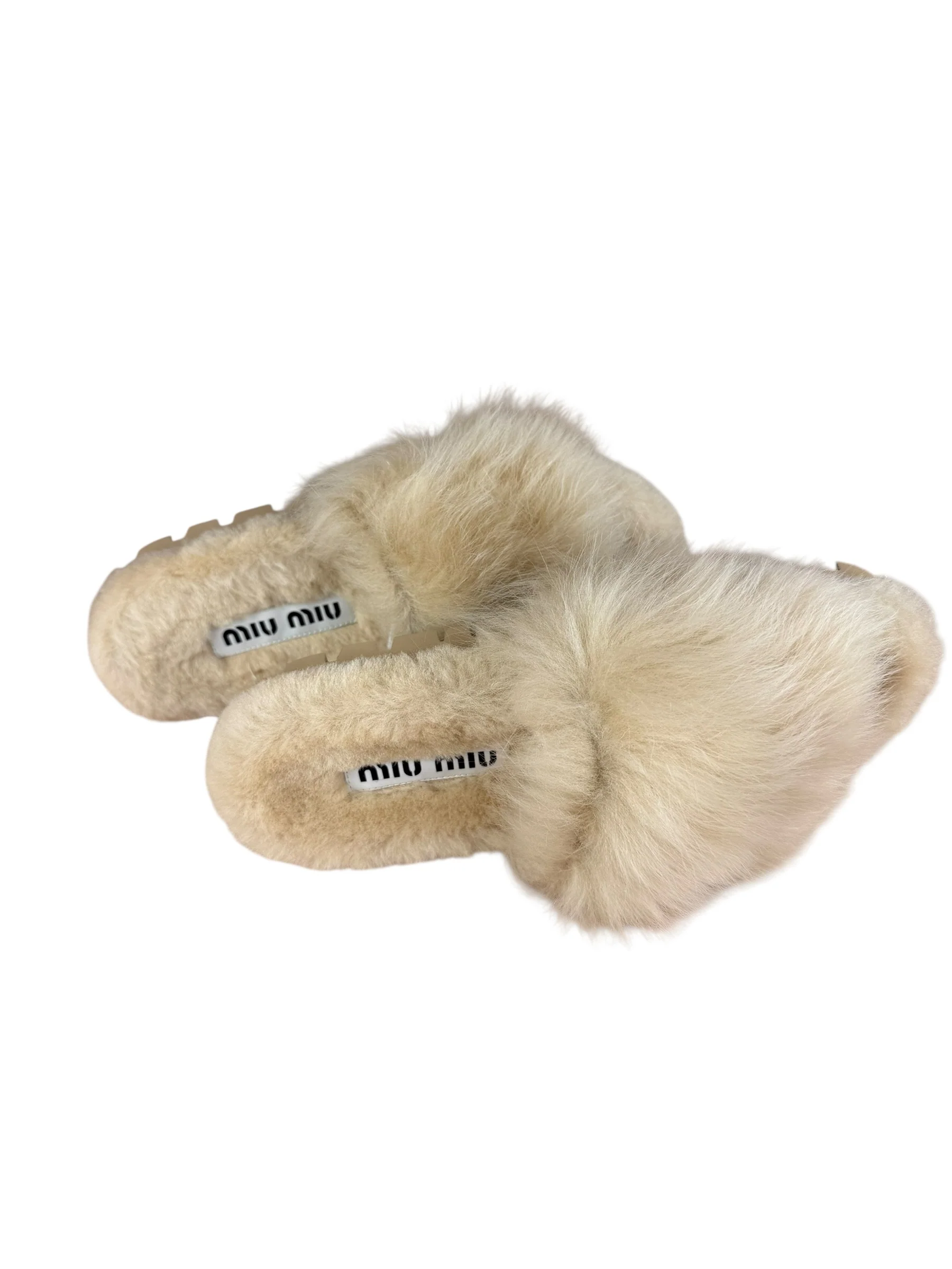 Miu Miu Calzature Donna Fuzzy Slides - Image 4
