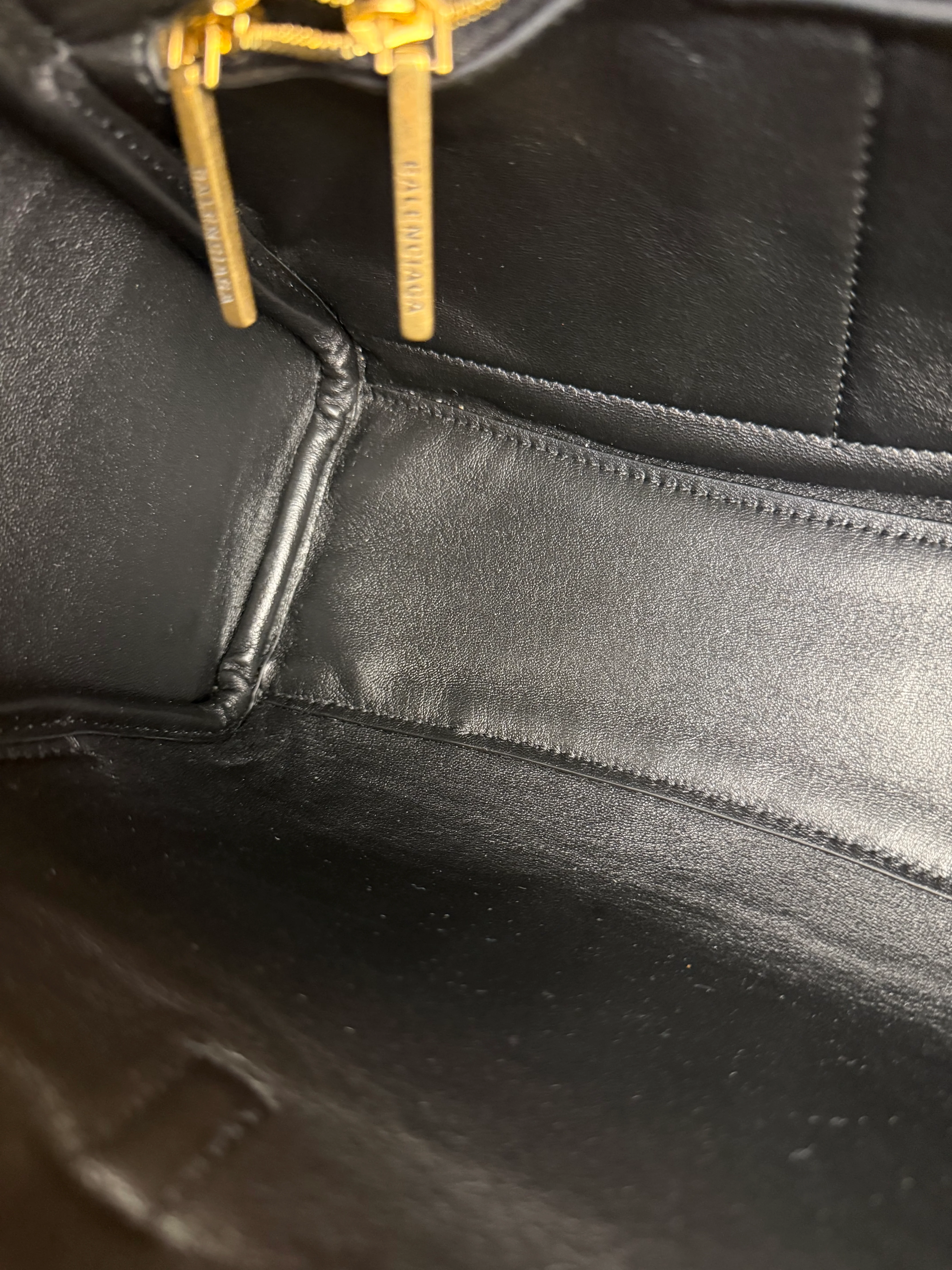 Balenciaga Black Leather Mini Bel Air Carry All Two-Way Bag - Image 13