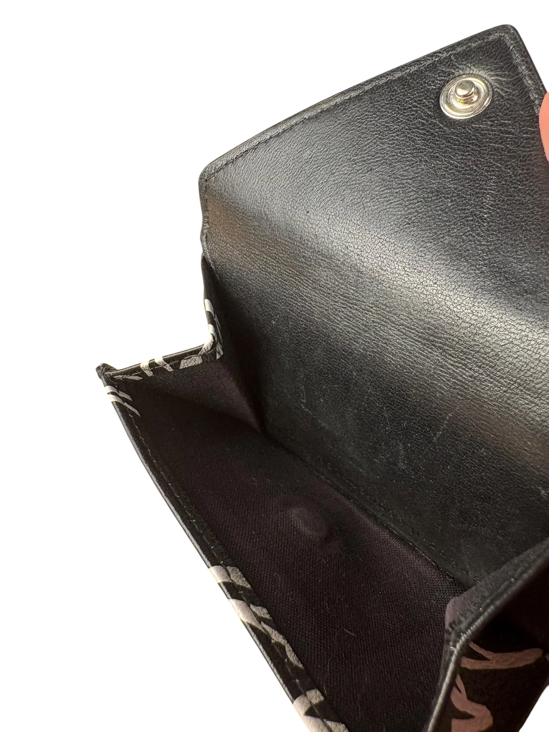Balenciaga Black Papier Graffiti Trifold Wallet - Image 3