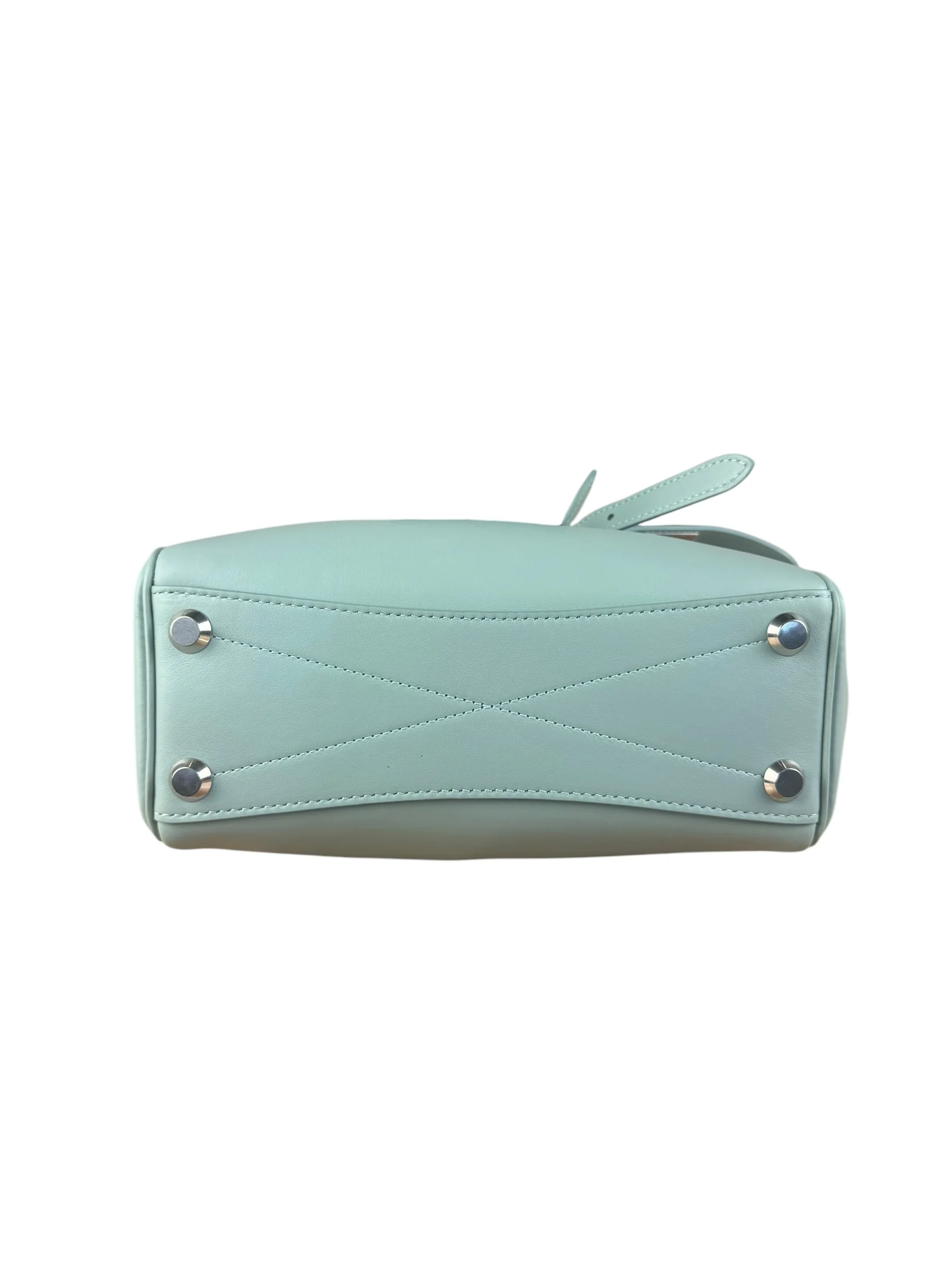 Balenciaga Blue Leather Mini Bel Air Carry All Two-Way Bag - Image 10