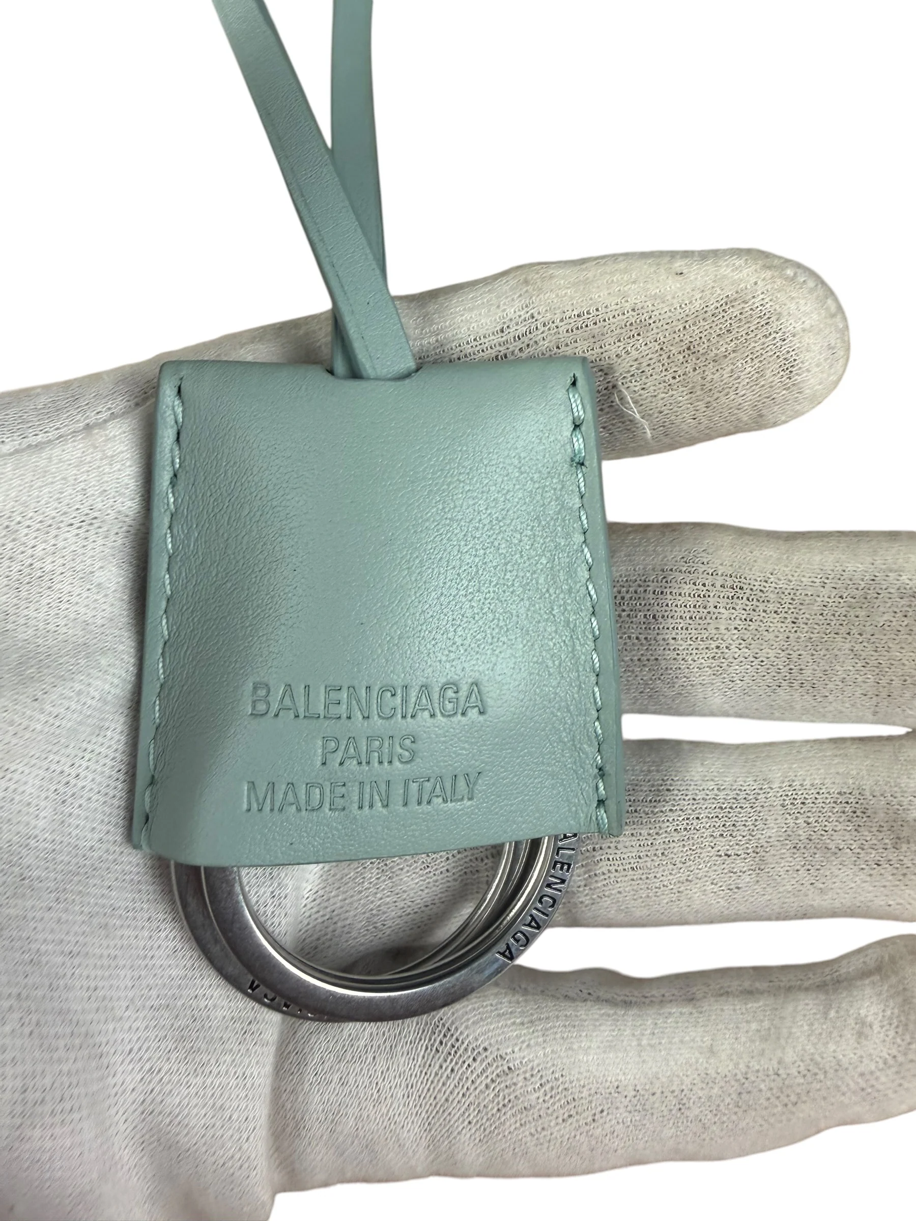 Balenciaga Blue Leather Mini Bel Air Carry All Two-Way Bag - Image 4
