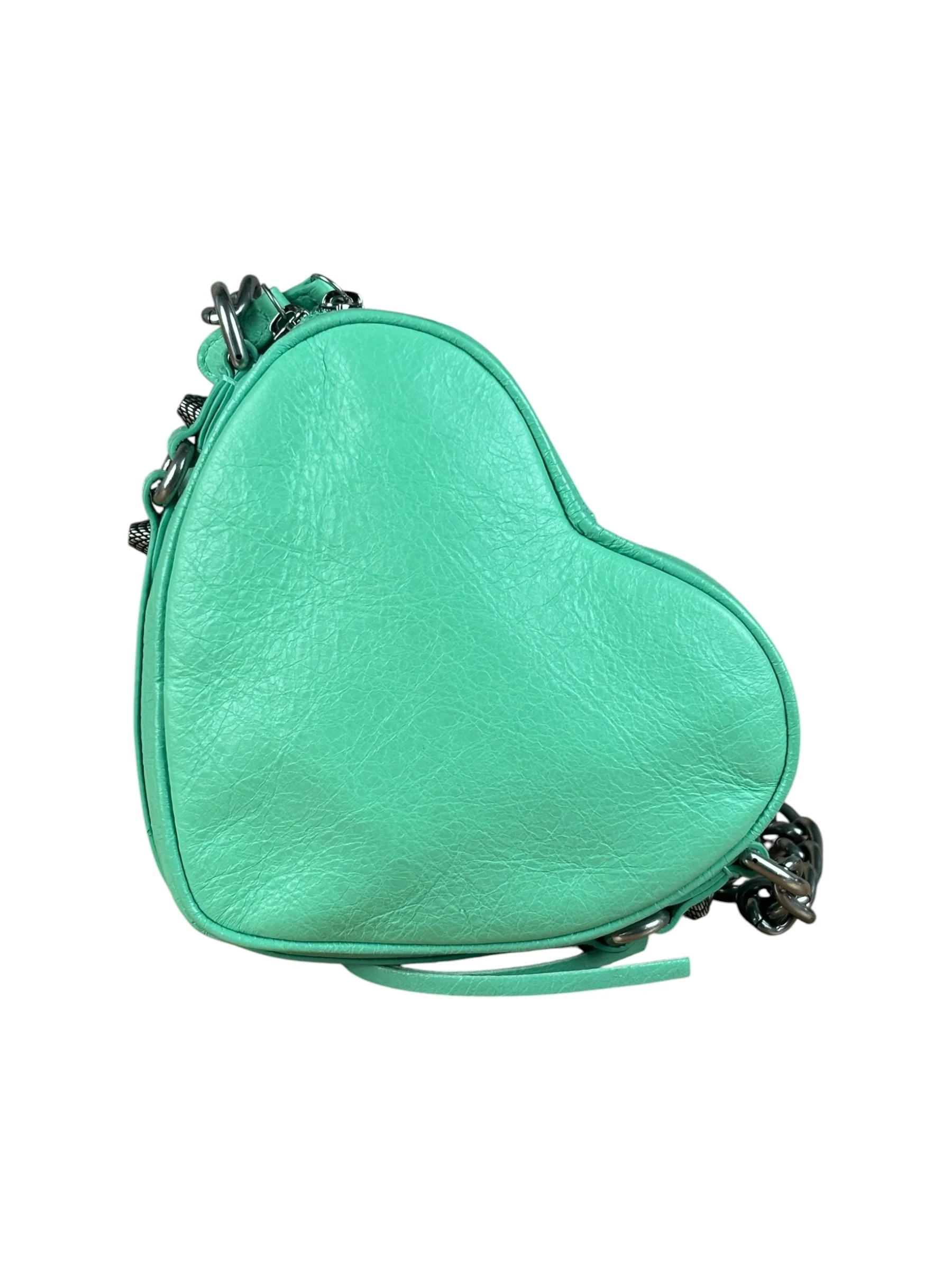 Balenciaga Green Le Cagole Heart Mini Bag - Image 5