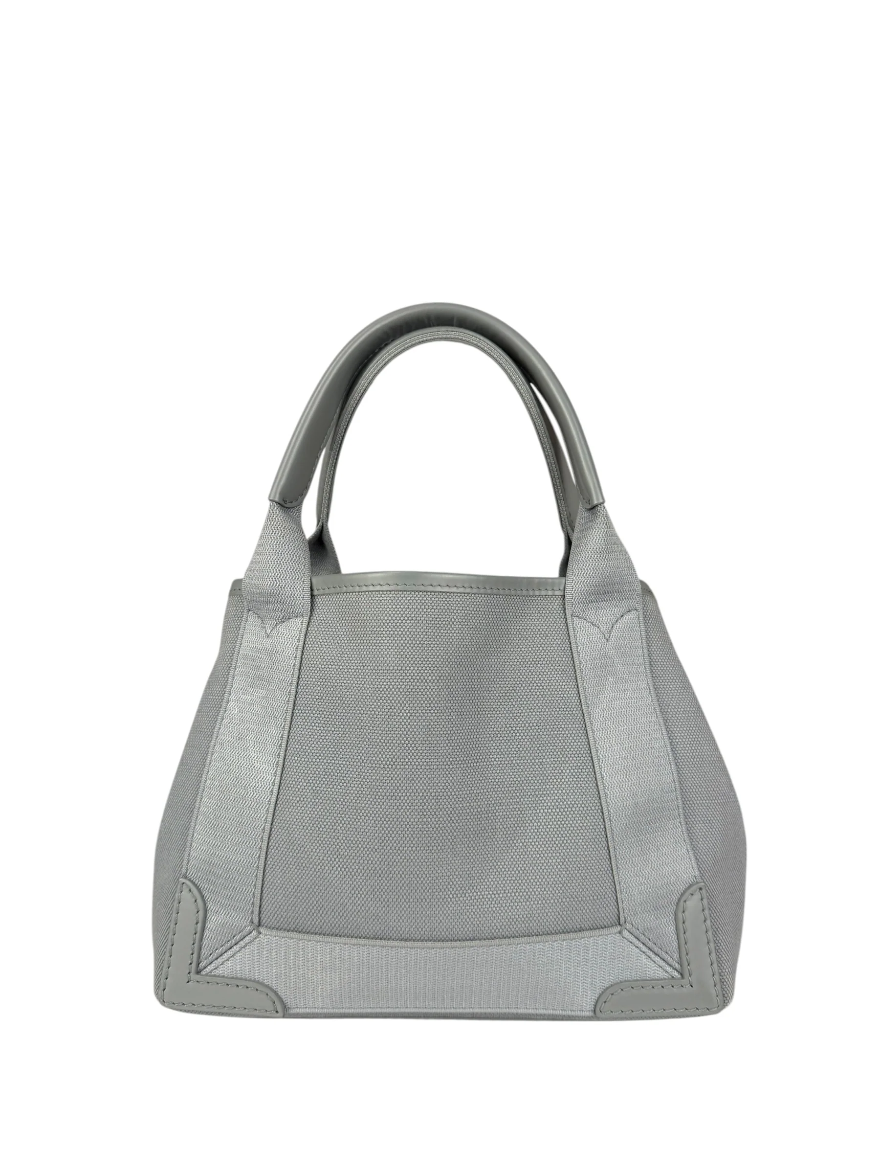 Balenciaga Grey Canvas/Leather Cabas Small 2Way Tote - Image 7