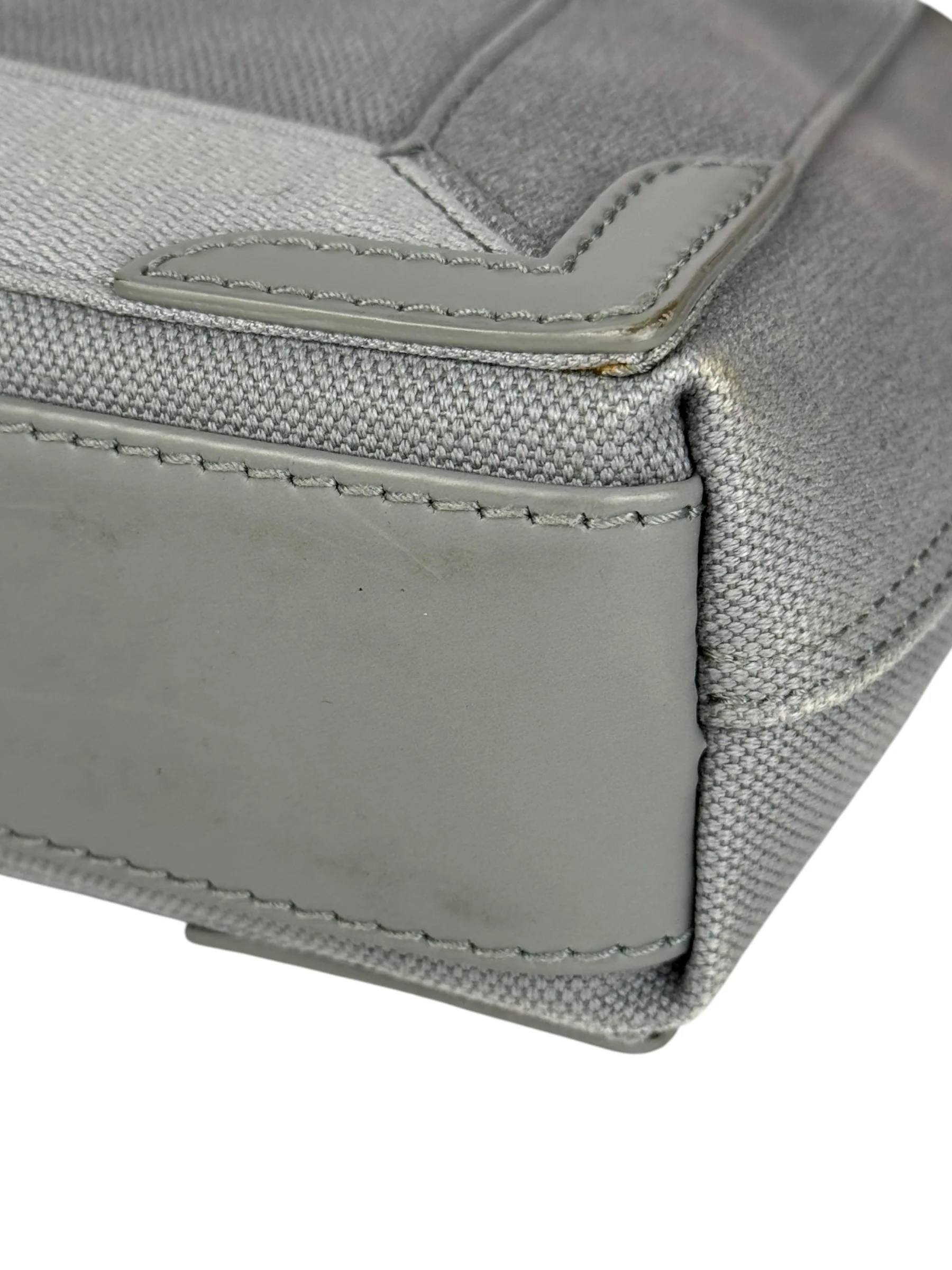 Balenciaga Grey Canvas/Leather Cabas Small 2Way Tote - Image 9