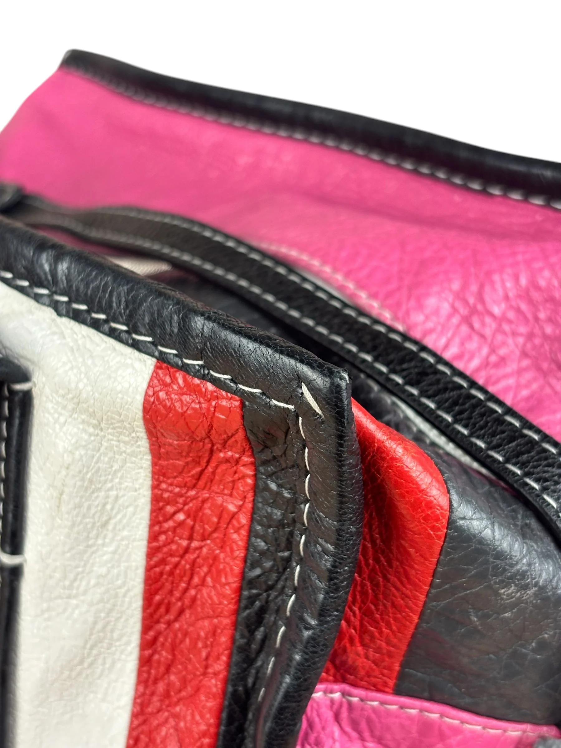 Balenciaga Multi-Color Vertical Stripe Bazar Shopper Two-Way Bag - Image 16
