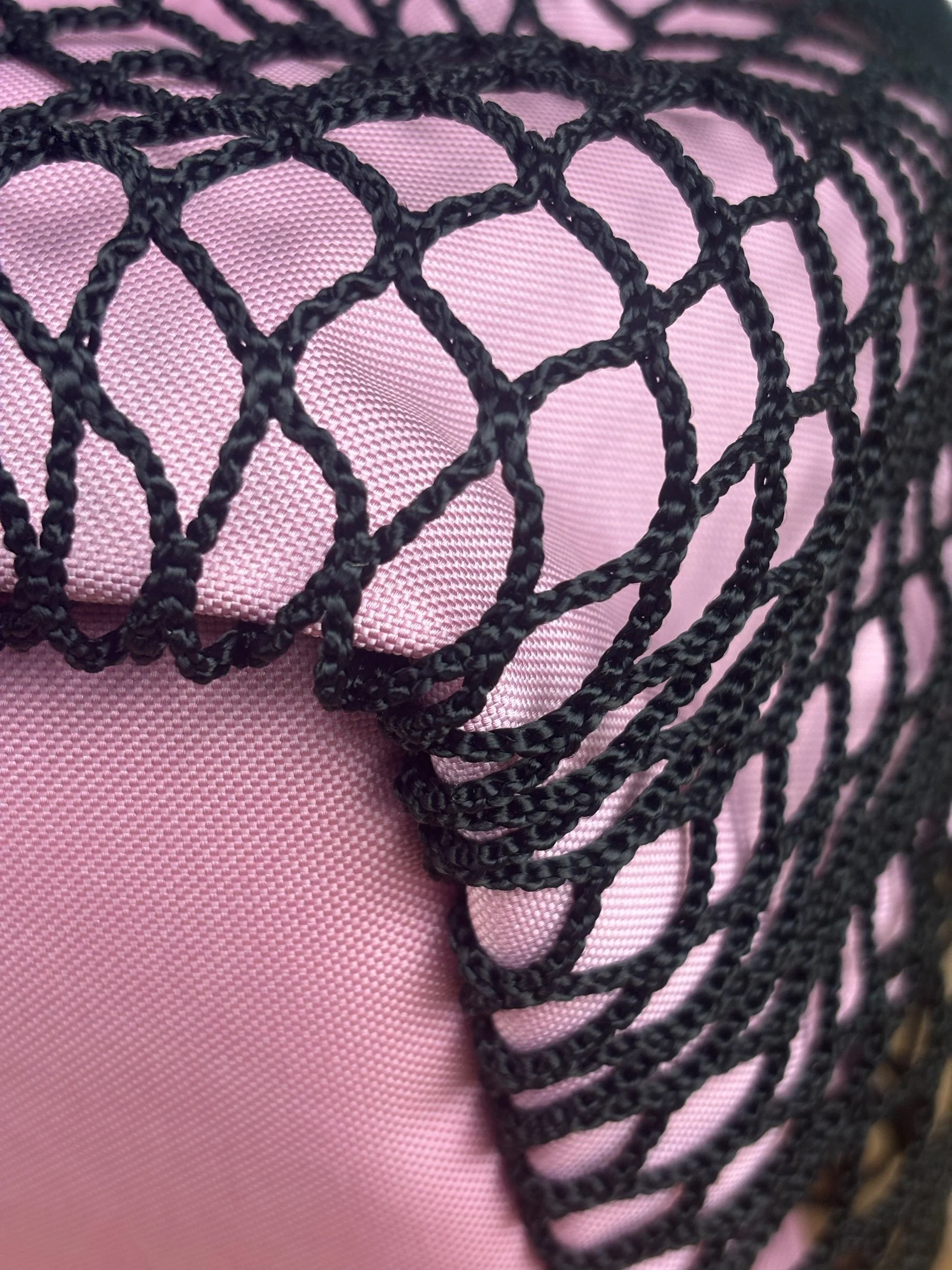 Balenciaga Pink/Black 24/7 Layered Mesh Tote Bag - Image 20