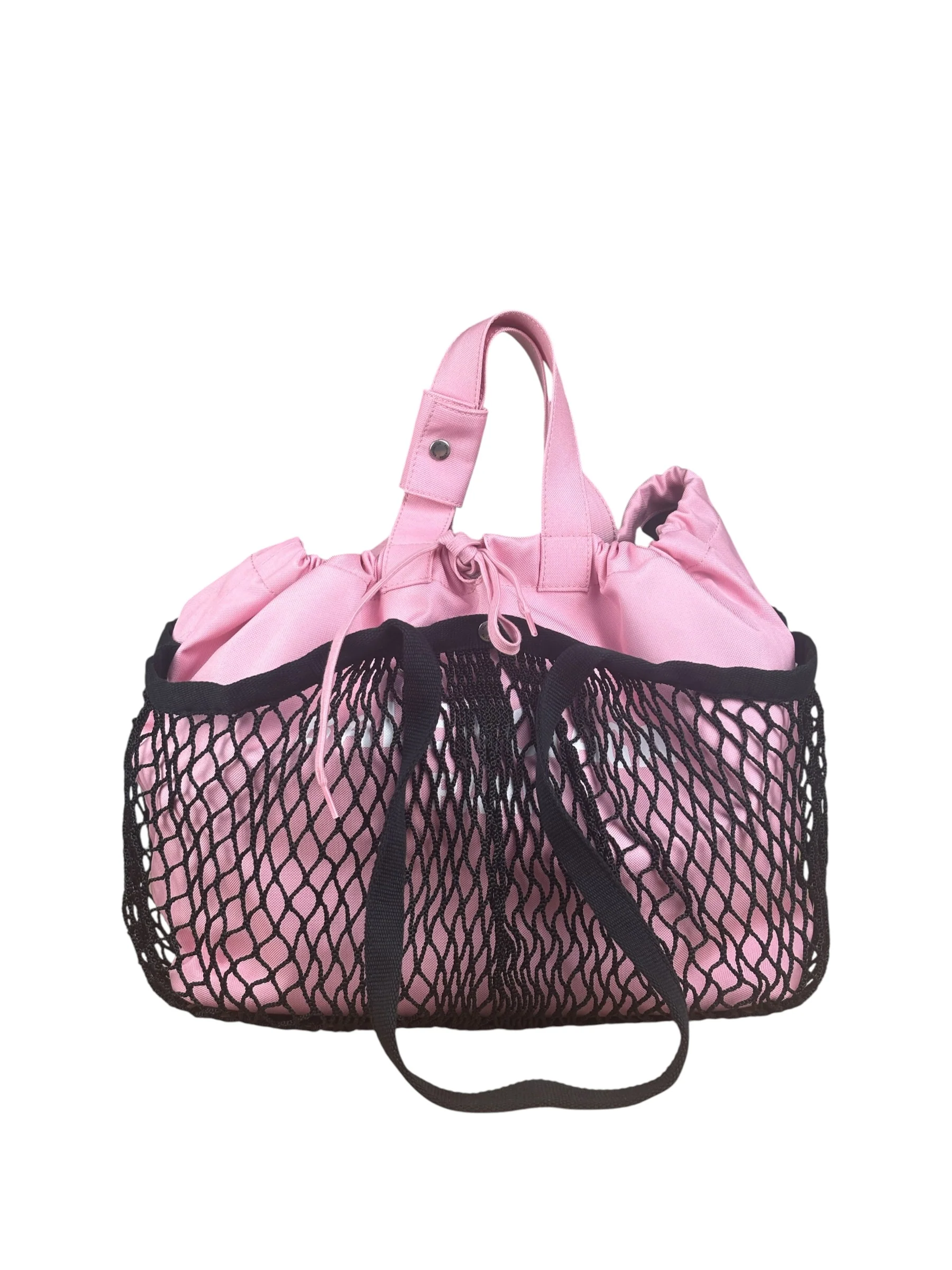 Balenciaga Pink/Black 24/7 Layered Mesh Tote Bag - Image 6
