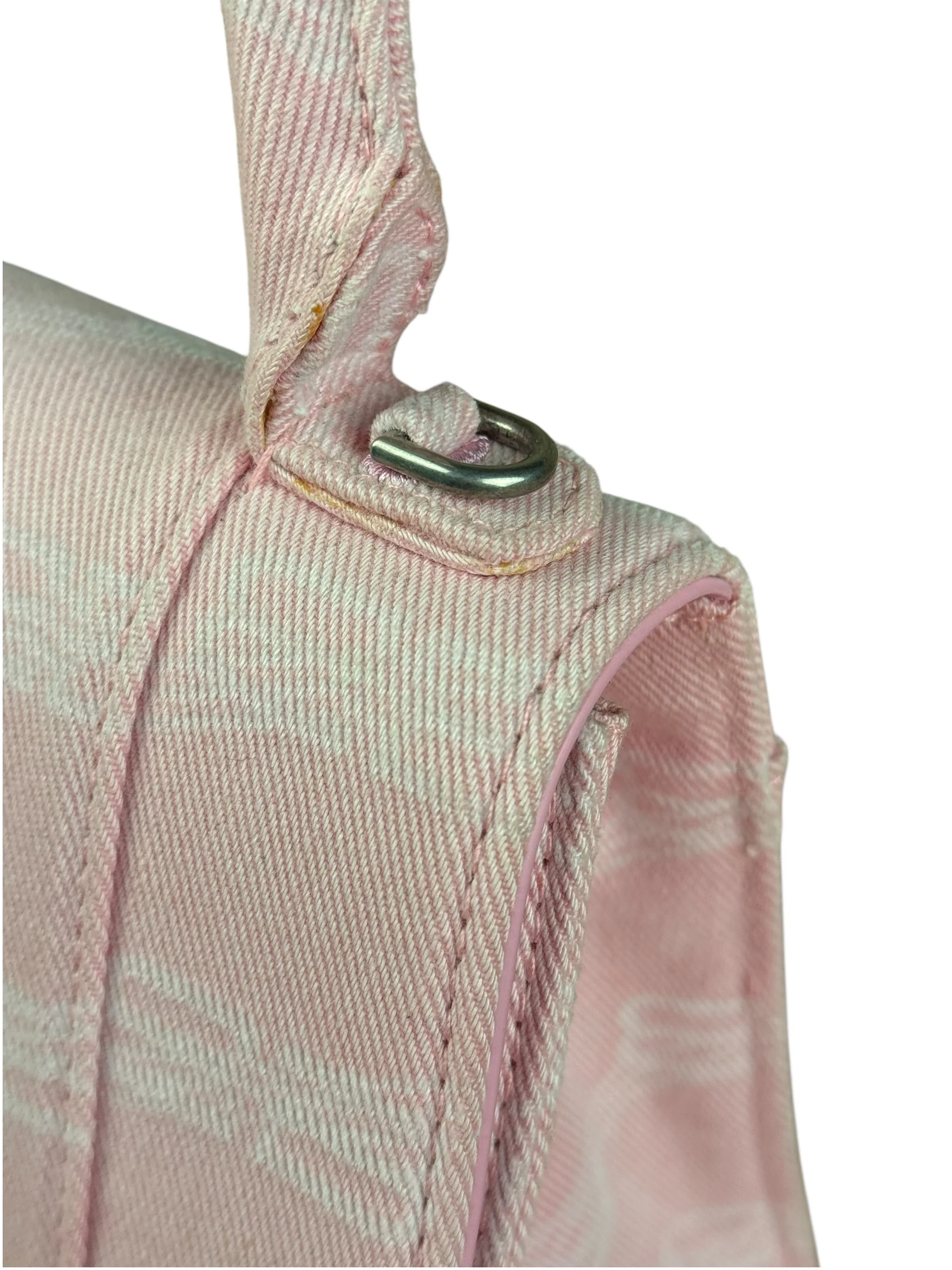 Balenciaga Pink Denim Small Hourglass 2Way Handbag - Image 10