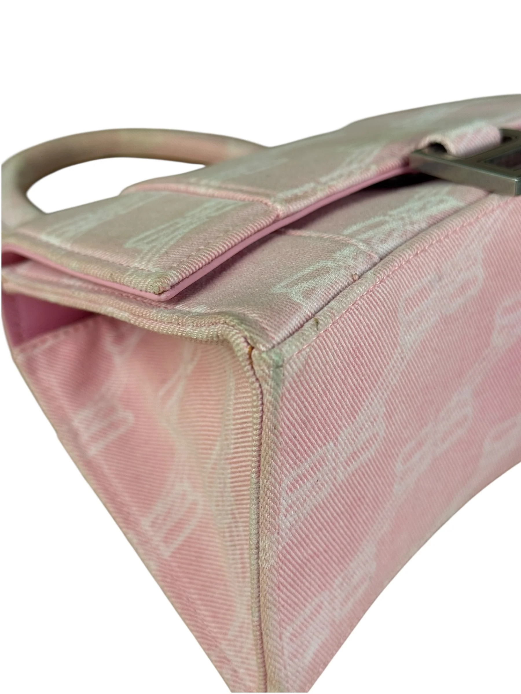 Balenciaga Pink Denim Small Hourglass 2Way Handbag - Image 15