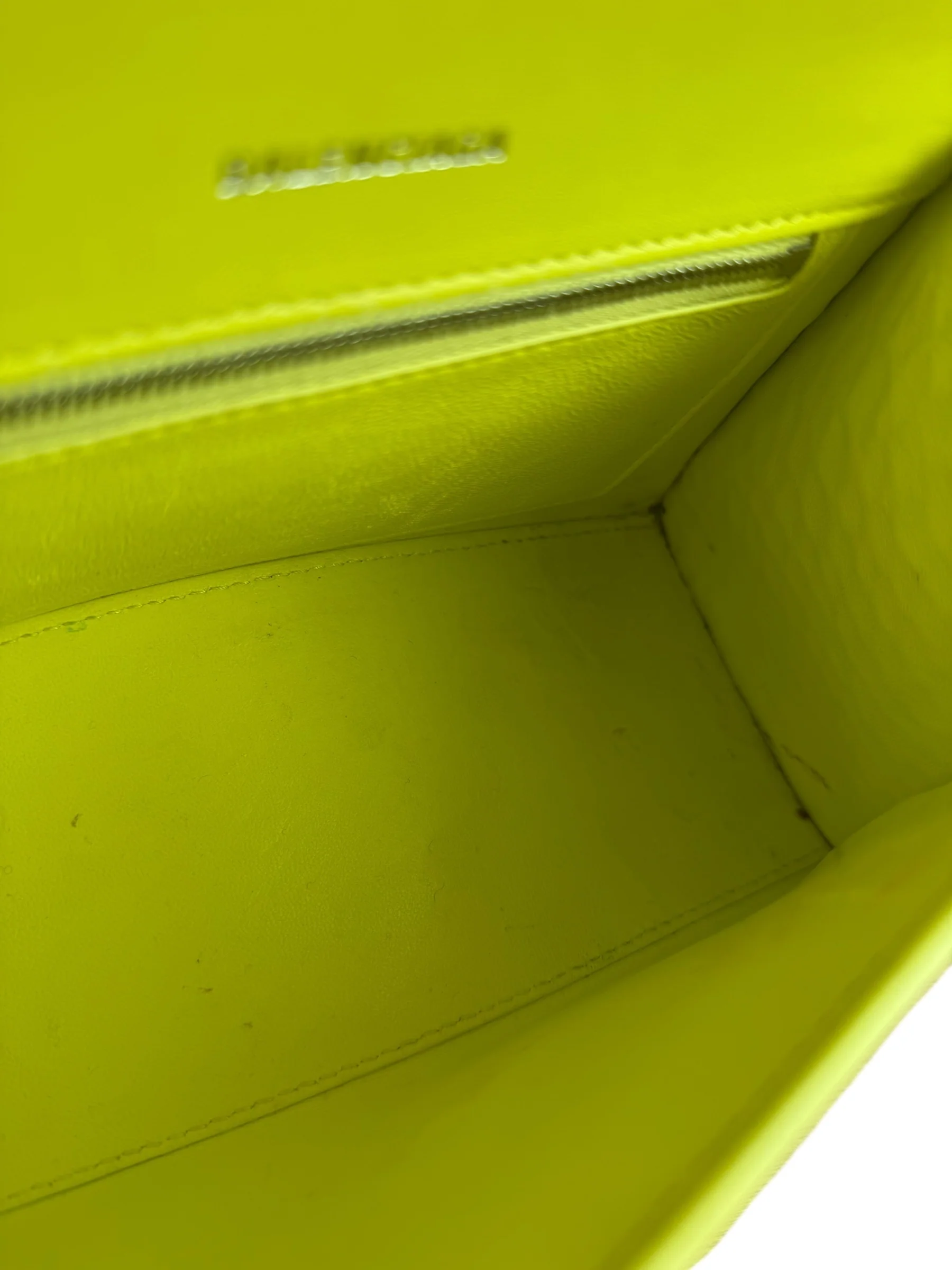 Balenciaga Small Yellow Croc Hourglass 2Way Handbag - Image 20