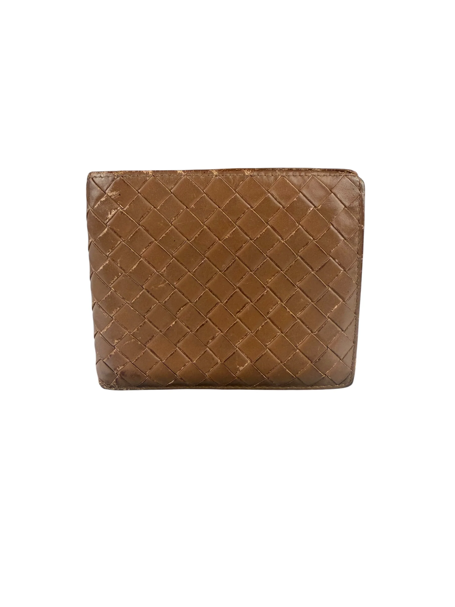 Bottega Veneta Brown Intercciato Bifold Wallet - Image 2