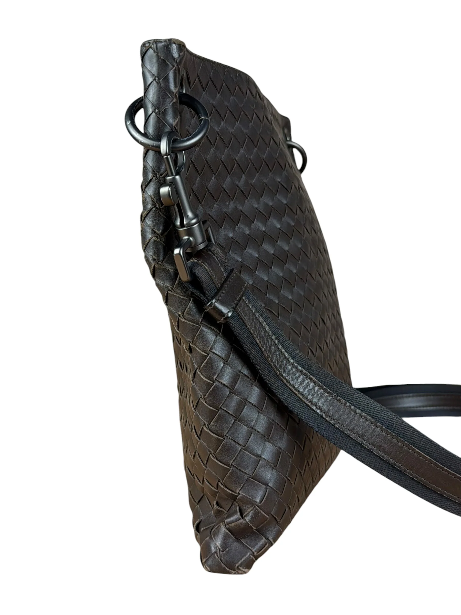 Bottega Veneta Brown Intrecciato Shoulder Bag - Image 5