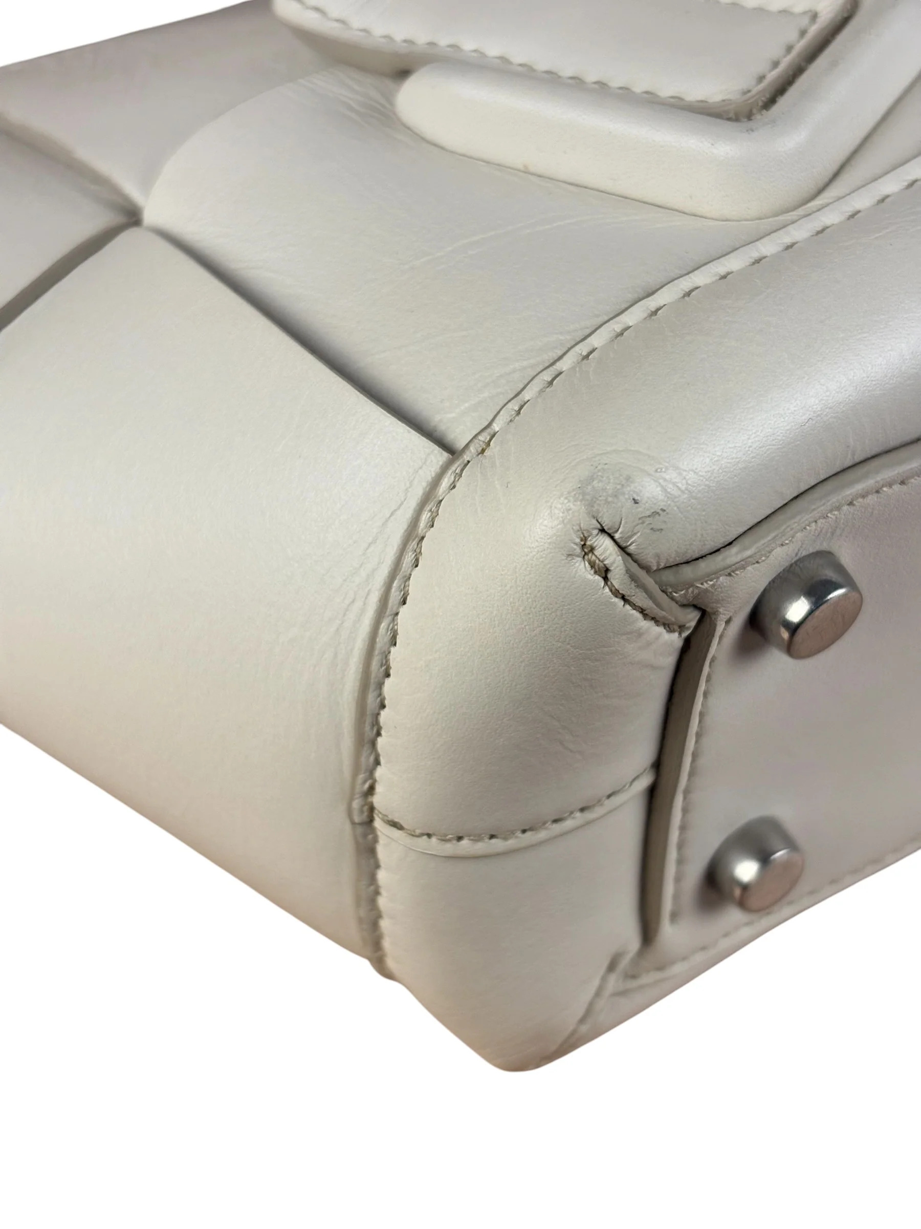 Bottega Veneta Cream Leather Mini Arco Two-Way Bag - Image 13