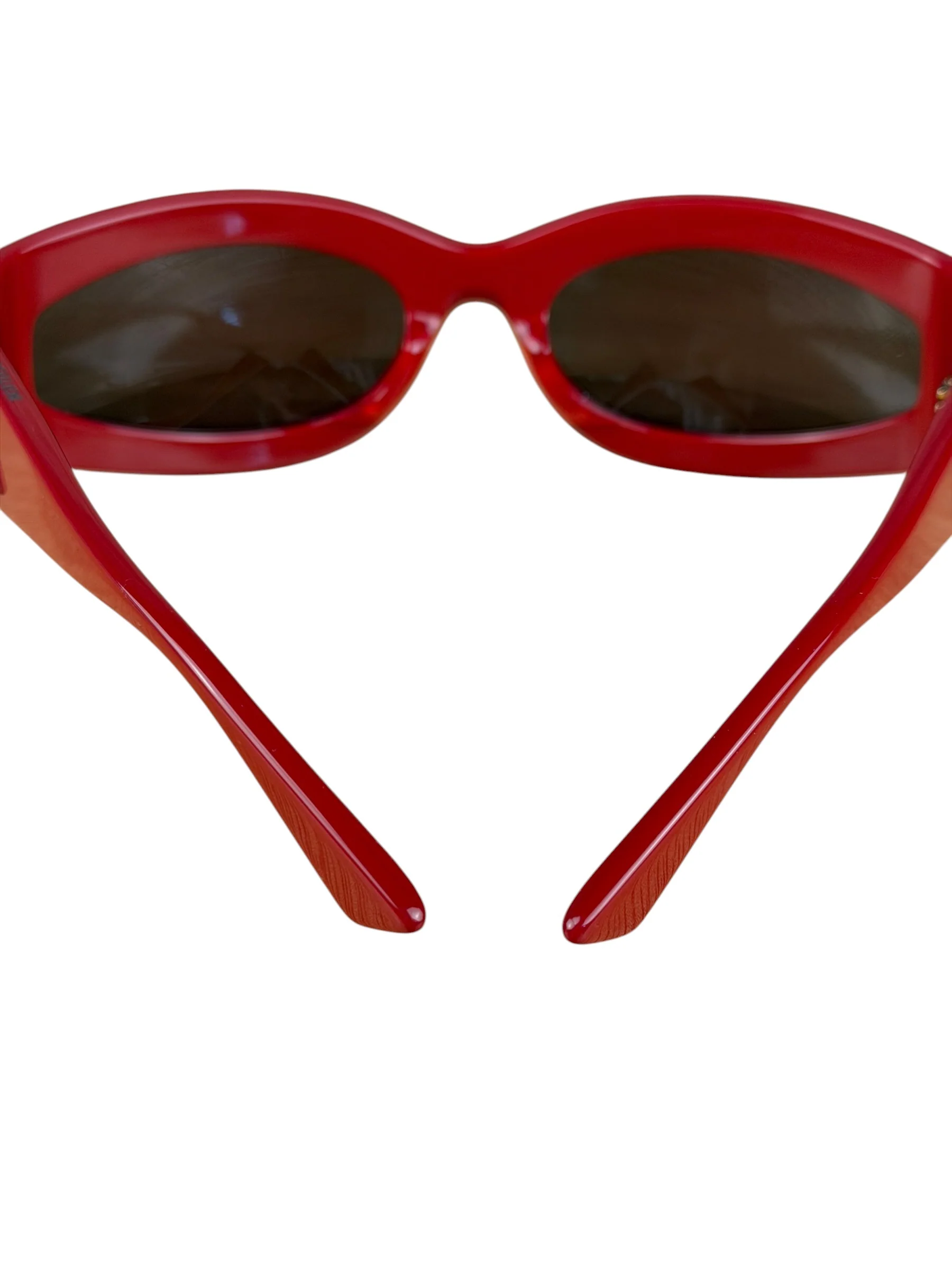 Bottega Veneta Red Shield Frame Sunglasses - Image 8