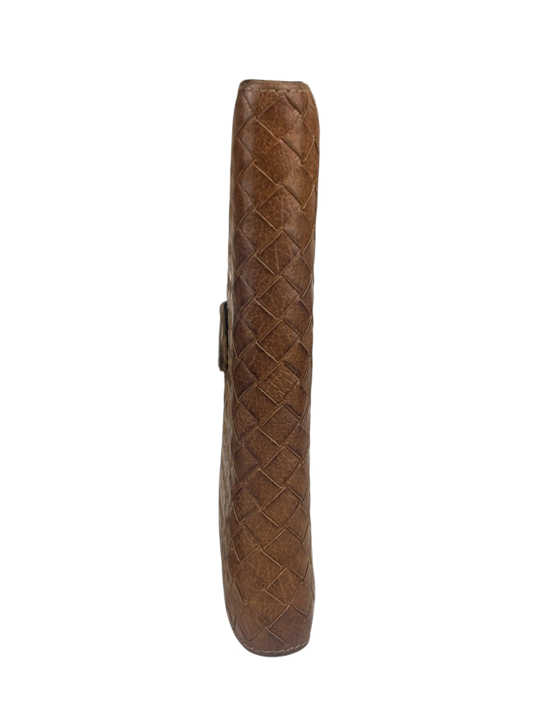 Bottega Veneta Vintage Brown Leather Woven Intrecciato Wallet - Image 4