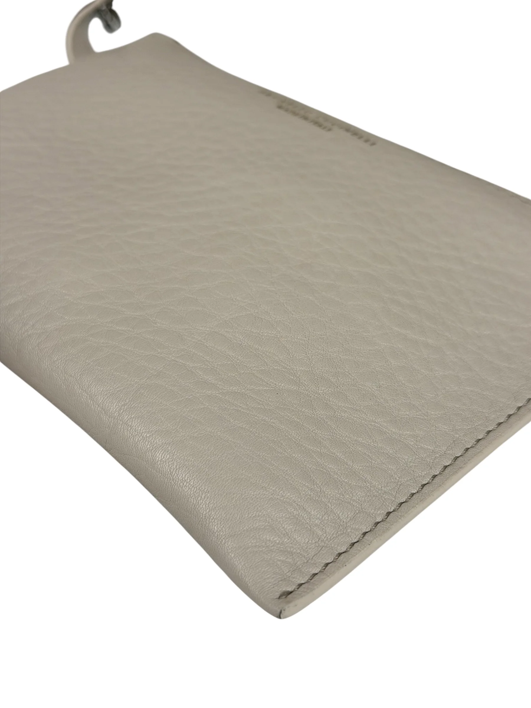 Brunello Cucinelli Ivory Grained Leather Shoulder Bag - Image 13