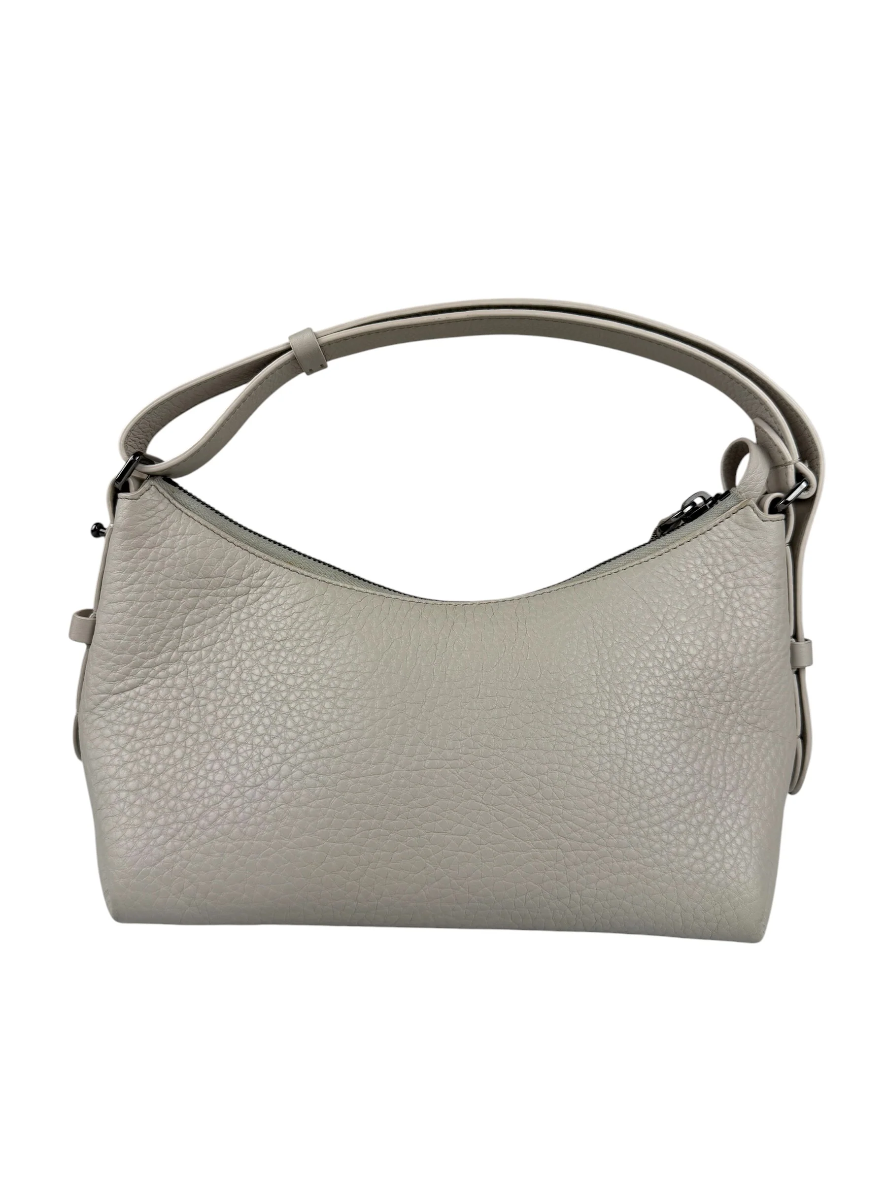 Brunello Cucinelli Ivory Grained Leather Shoulder Bag - Image 6
