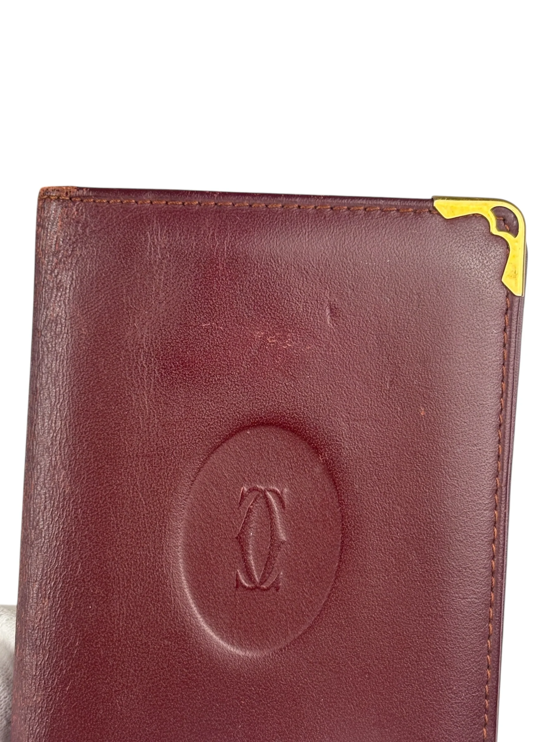 Cartier Vintage Burgundy Leather Wallet - Image 13