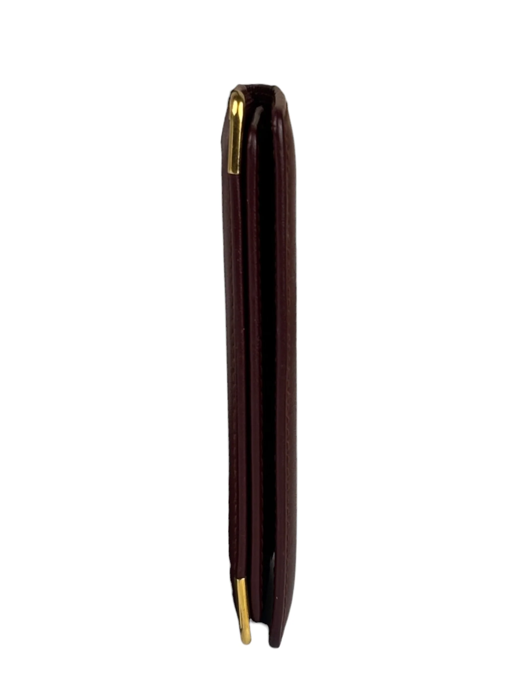 Cartier Vintage Burgundy Leather Wallet - Image 3