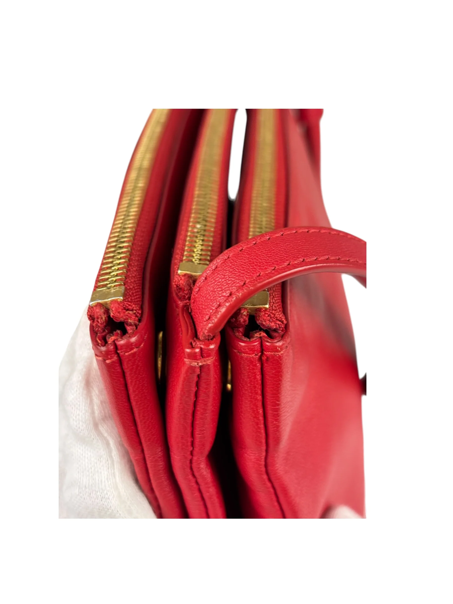 Celine Red Leather The Row 90's Shoulder Bag - Image 13