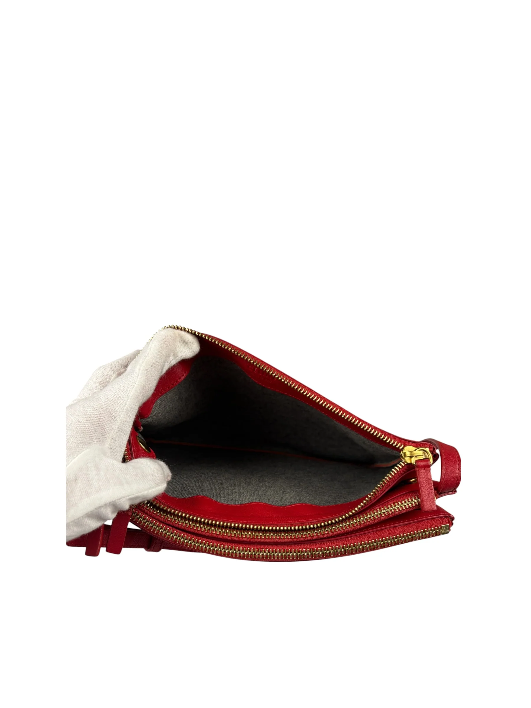 Celine Red Leather The Row 90's Shoulder Bag - Image 3