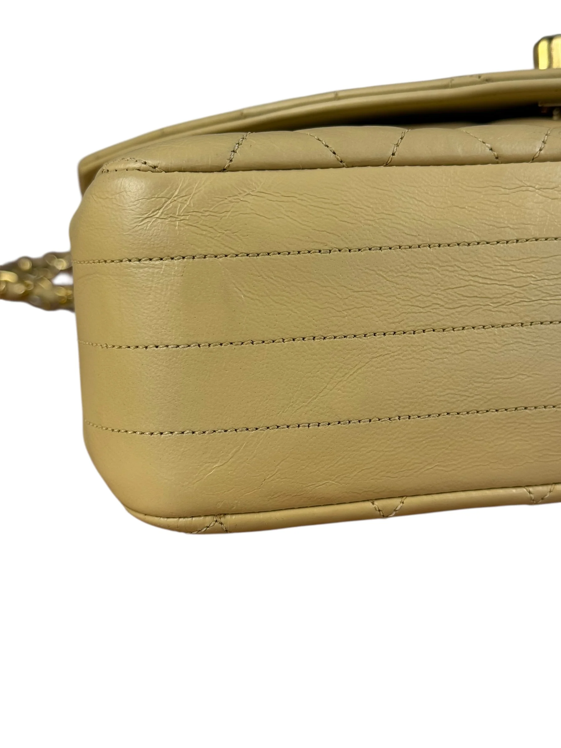 Chanel 1986 Beige Quilted Leather Curved Flap Bag - Image 21