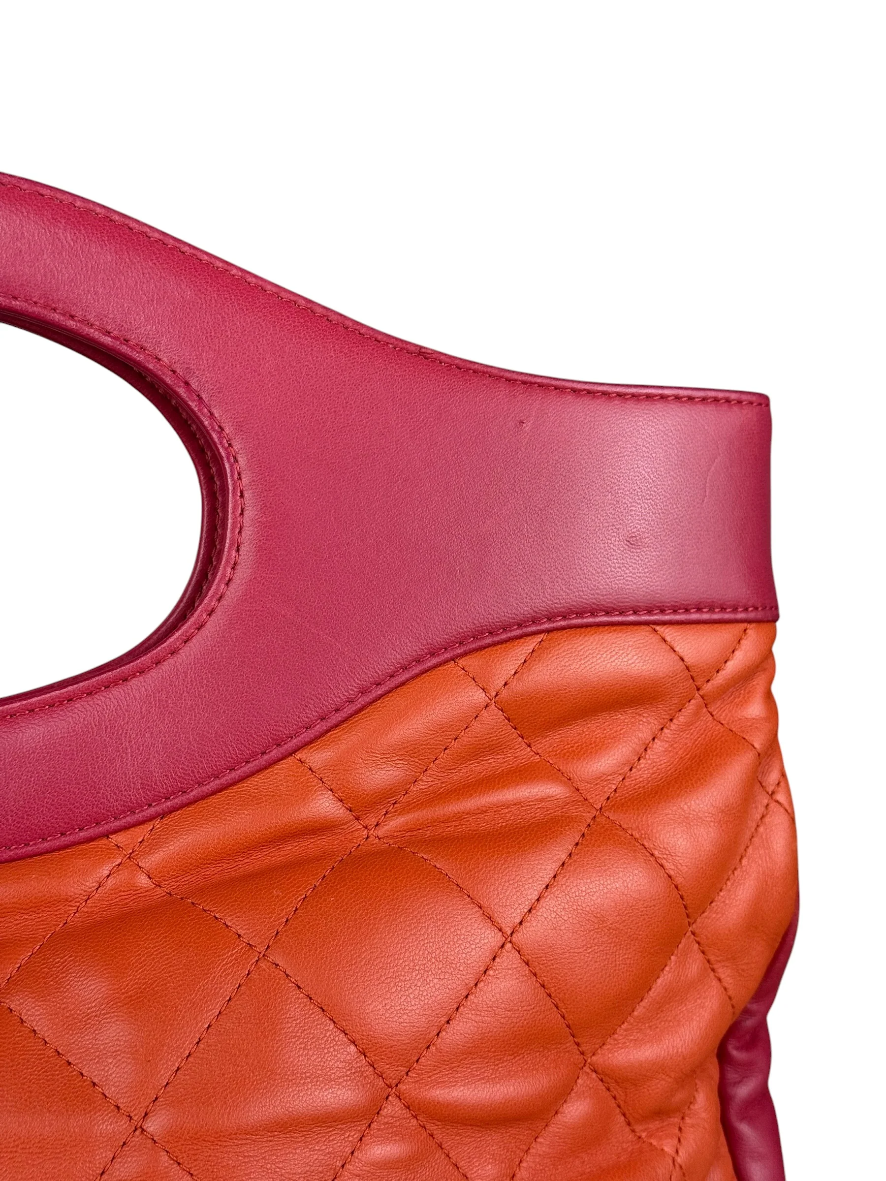 Chanel 31 Pink Leather Quilted Shopping Clutch Shoulder Bag 2018 - Image 10