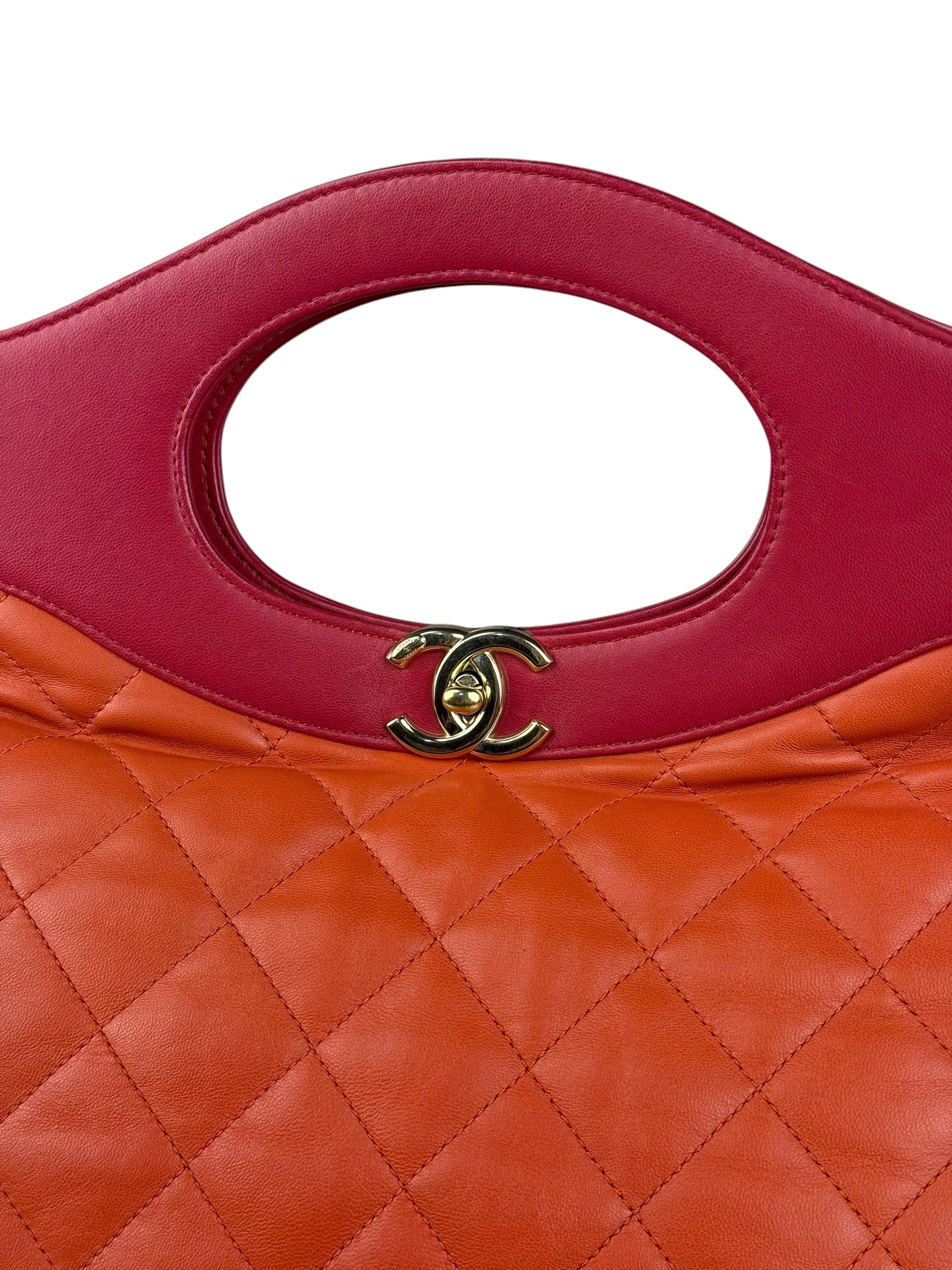 Chanel 31 Pink Leather Quilted Shopping Clutch Shoulder Bag 2018 - Image 4