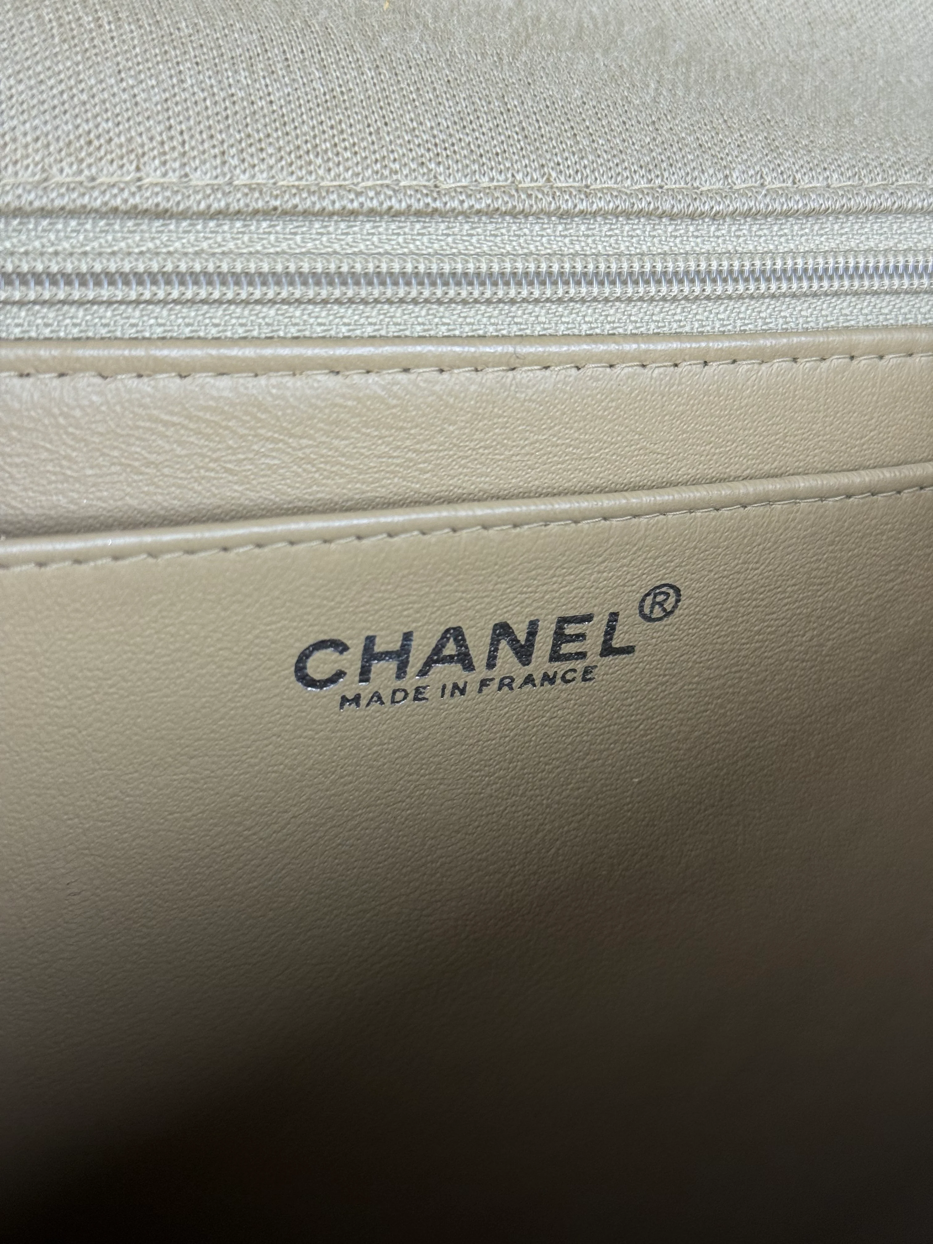 Chanel Beige Quilted Jersey Chain Flap Bag 1998 - Image 16