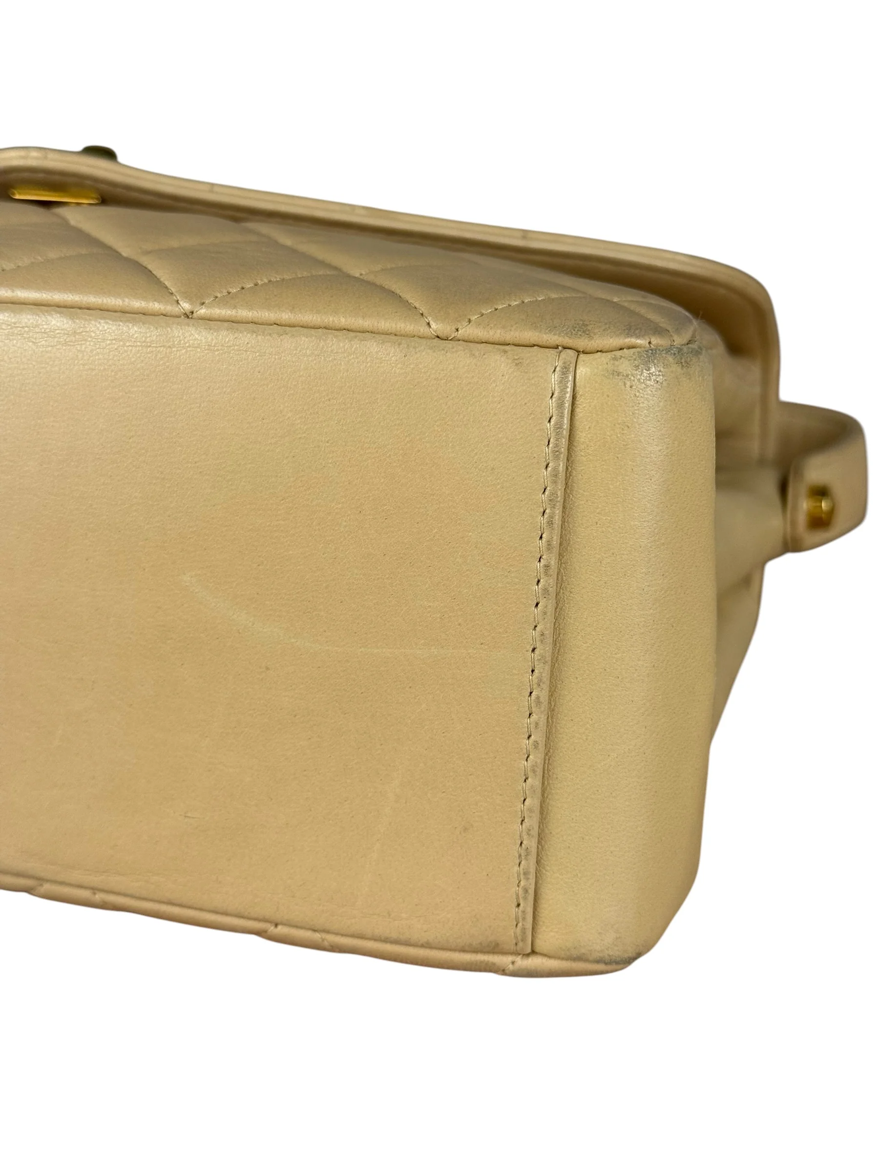 Chanel Beige Quilted Leather Envelope Flap Bag 1997 - Image 13