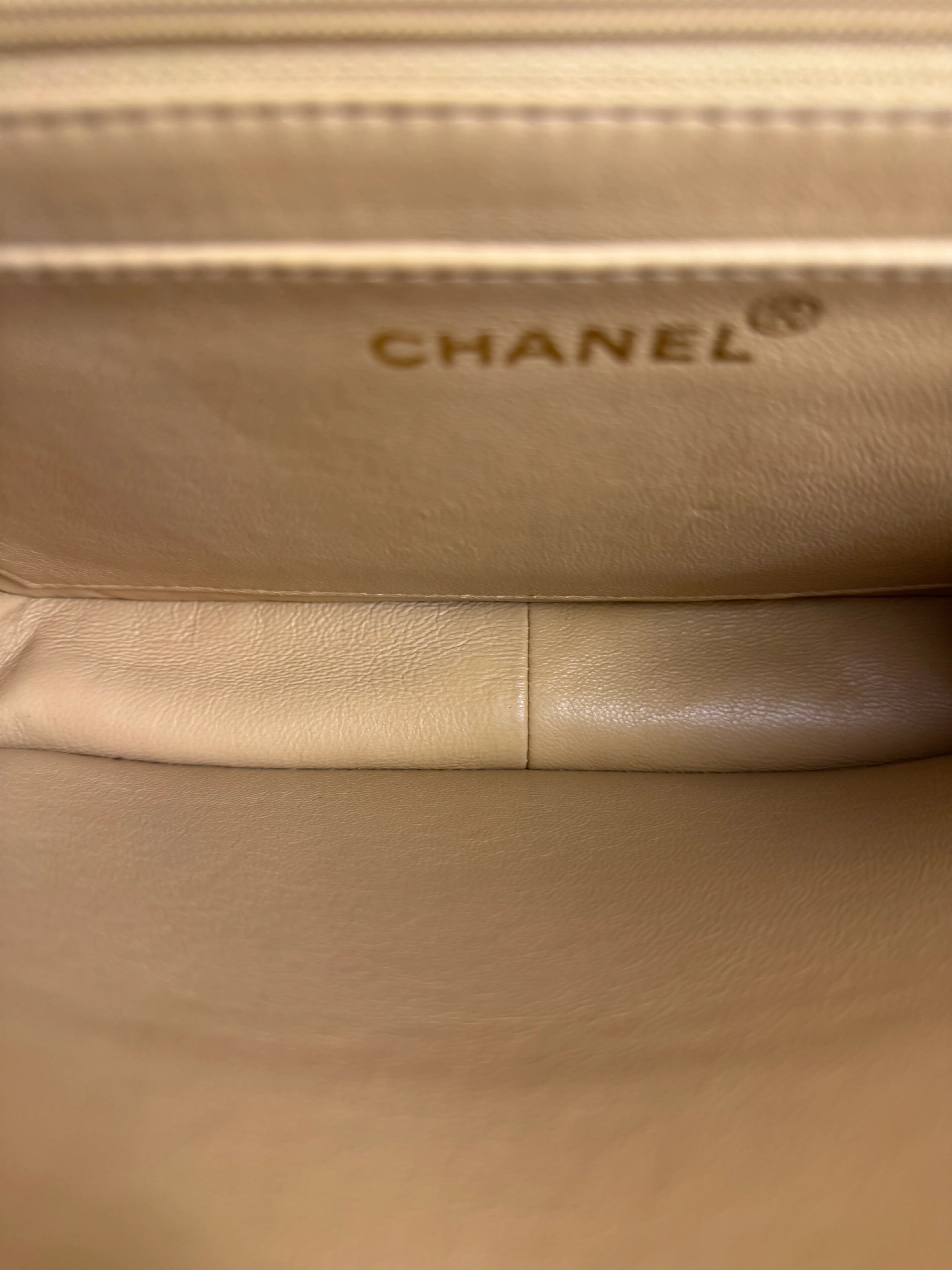 Chanel Beige Quilted Leather Envelope Flap Bag 1997 - Image 22