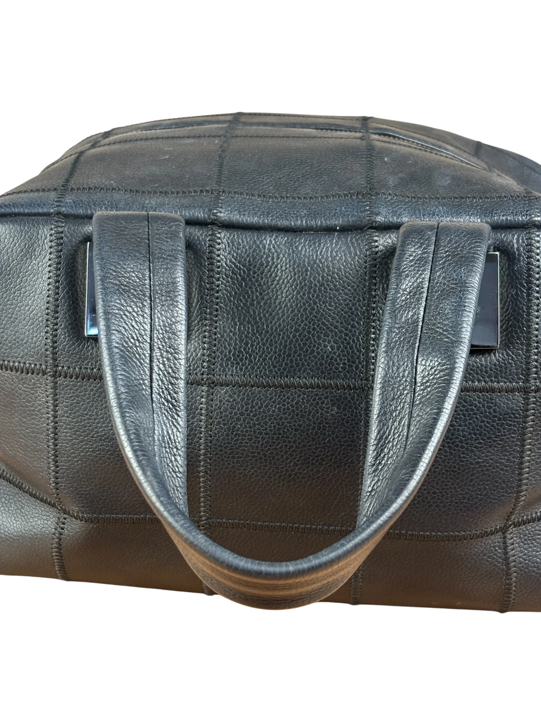 Chanel Black Chocolate Bar Bowling Hand Bag - 2003 - Image 7