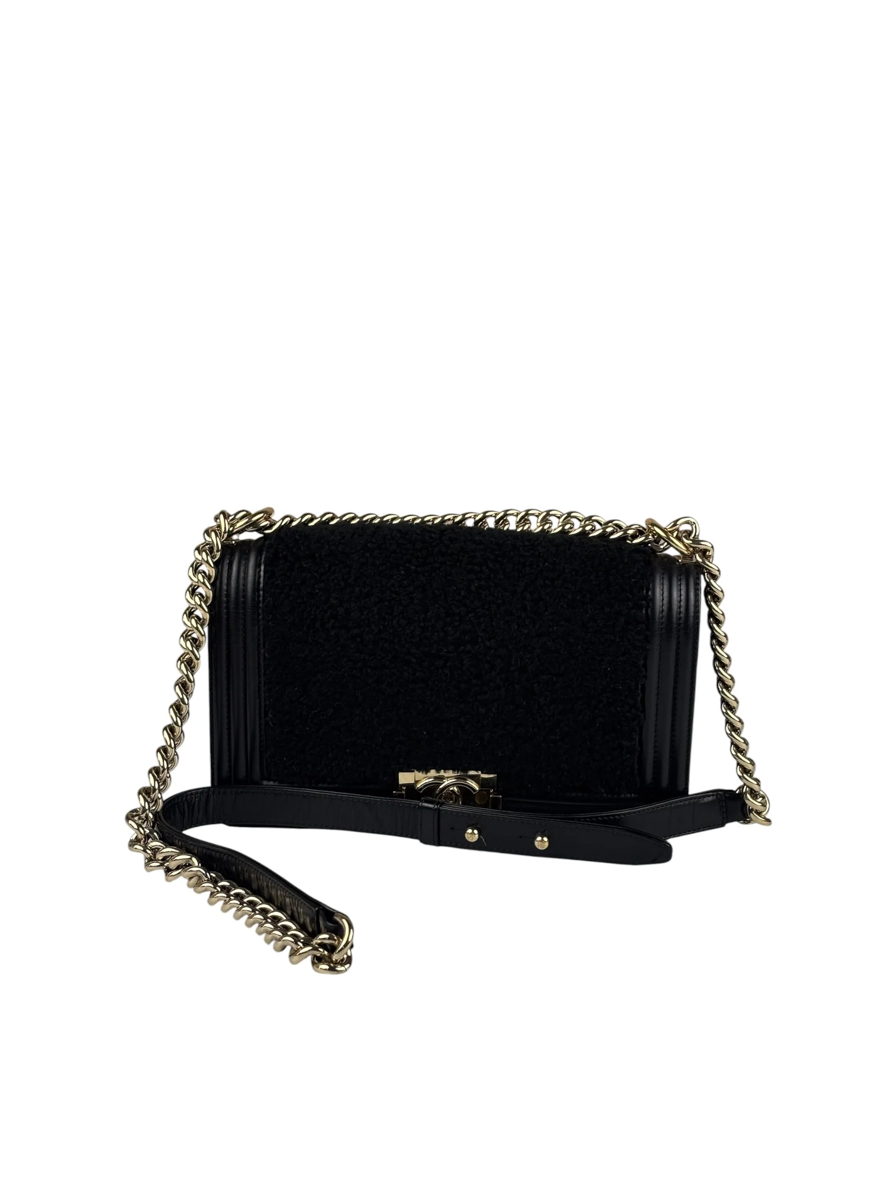 Chanel Black Leather Boy Flap Shoulder Bag 2017 - Image 3