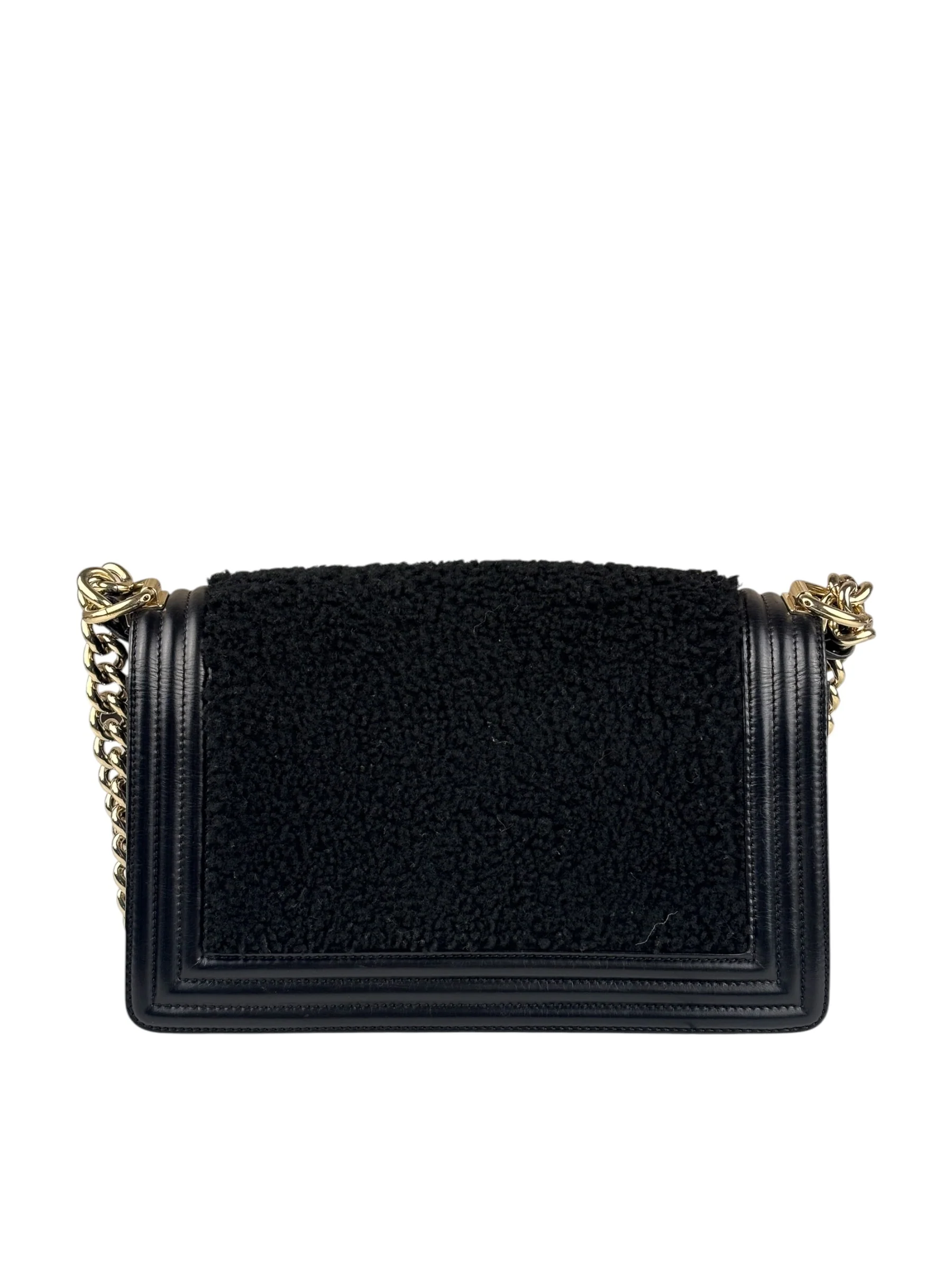 Chanel Black Leather Boy Flap Shoulder Bag 2017 - Image 4