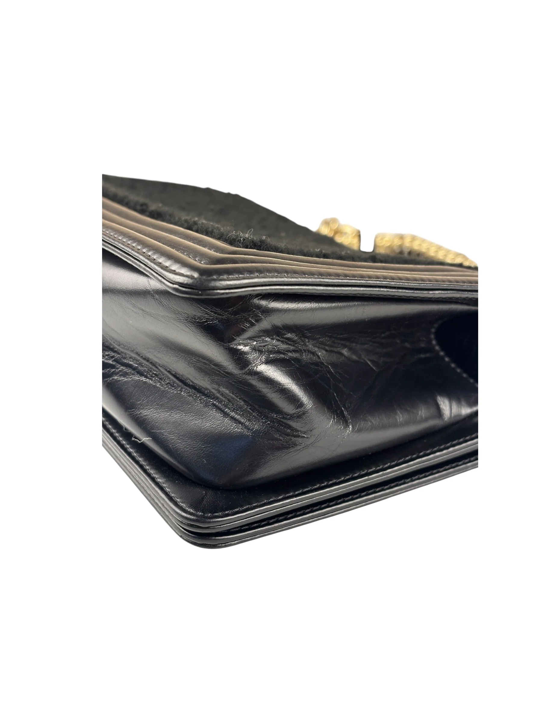 Chanel Black Leather Boy Flap Shoulder Bag 2017 - Image 9