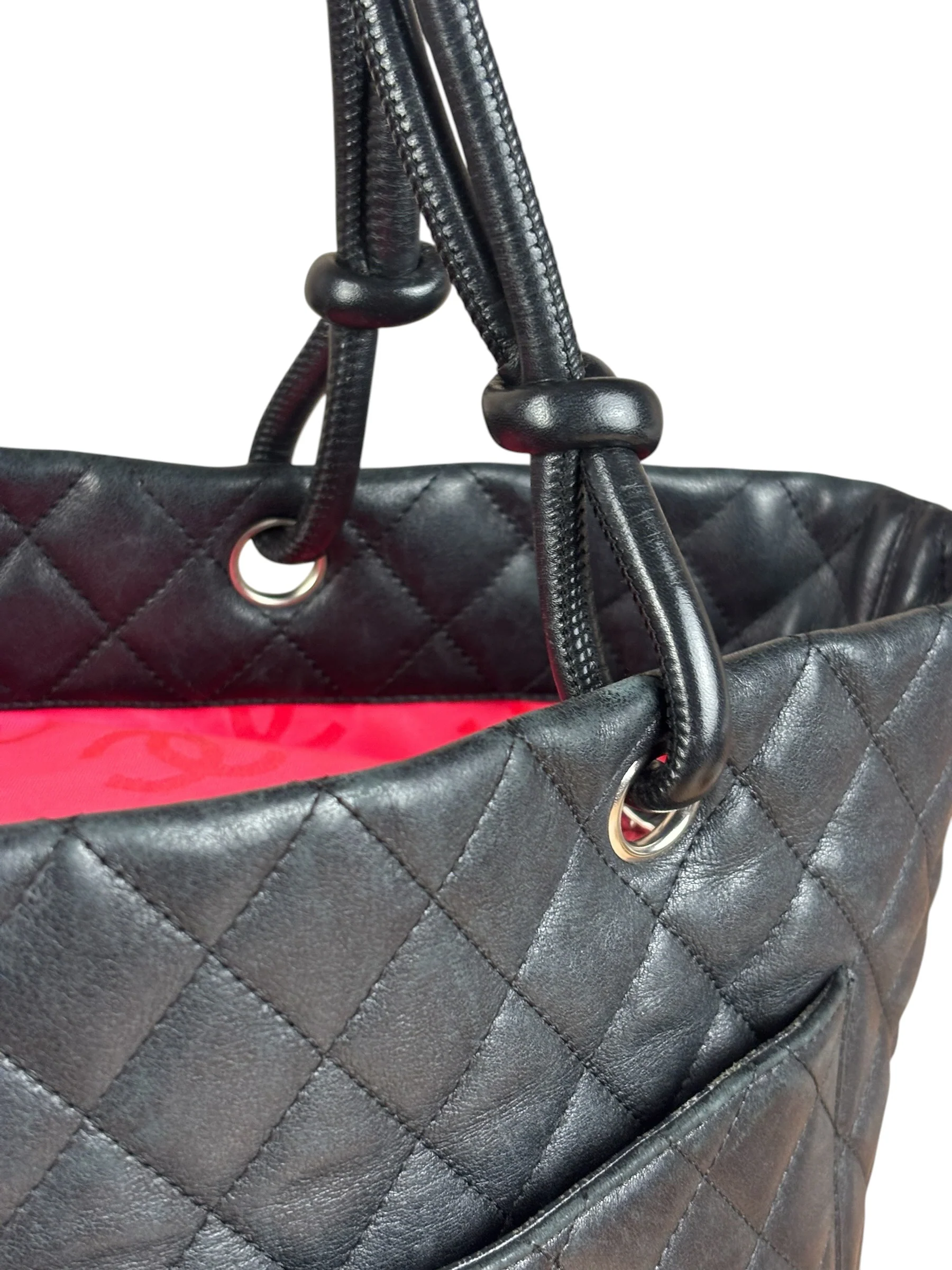Chanel Black Leather Cambon Ligne large Tote Shoulder Bag 2004 - Image 12