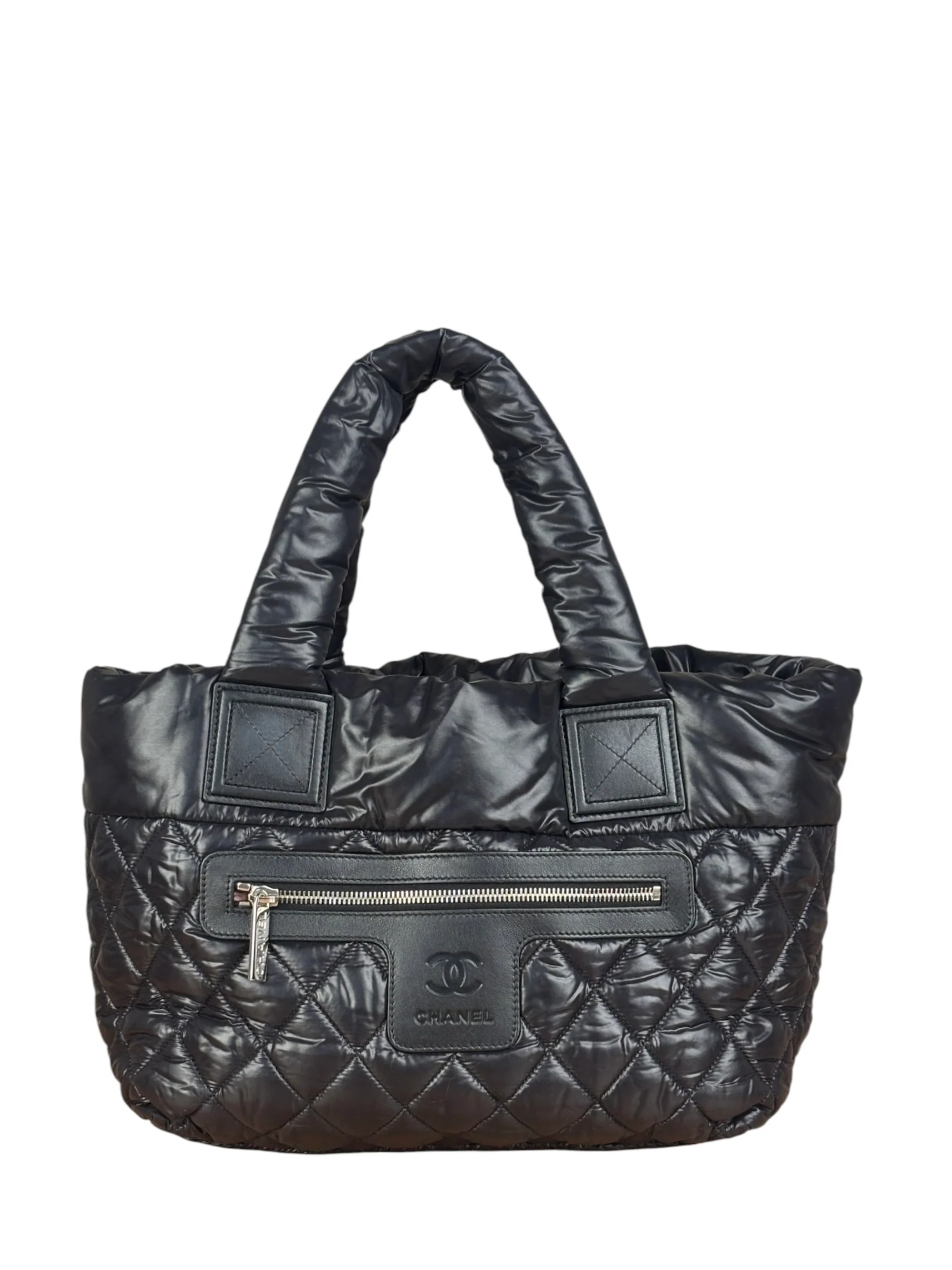Chanel Black Quilted Nylon Coco Cocoon Puffer Tote Bag 2011