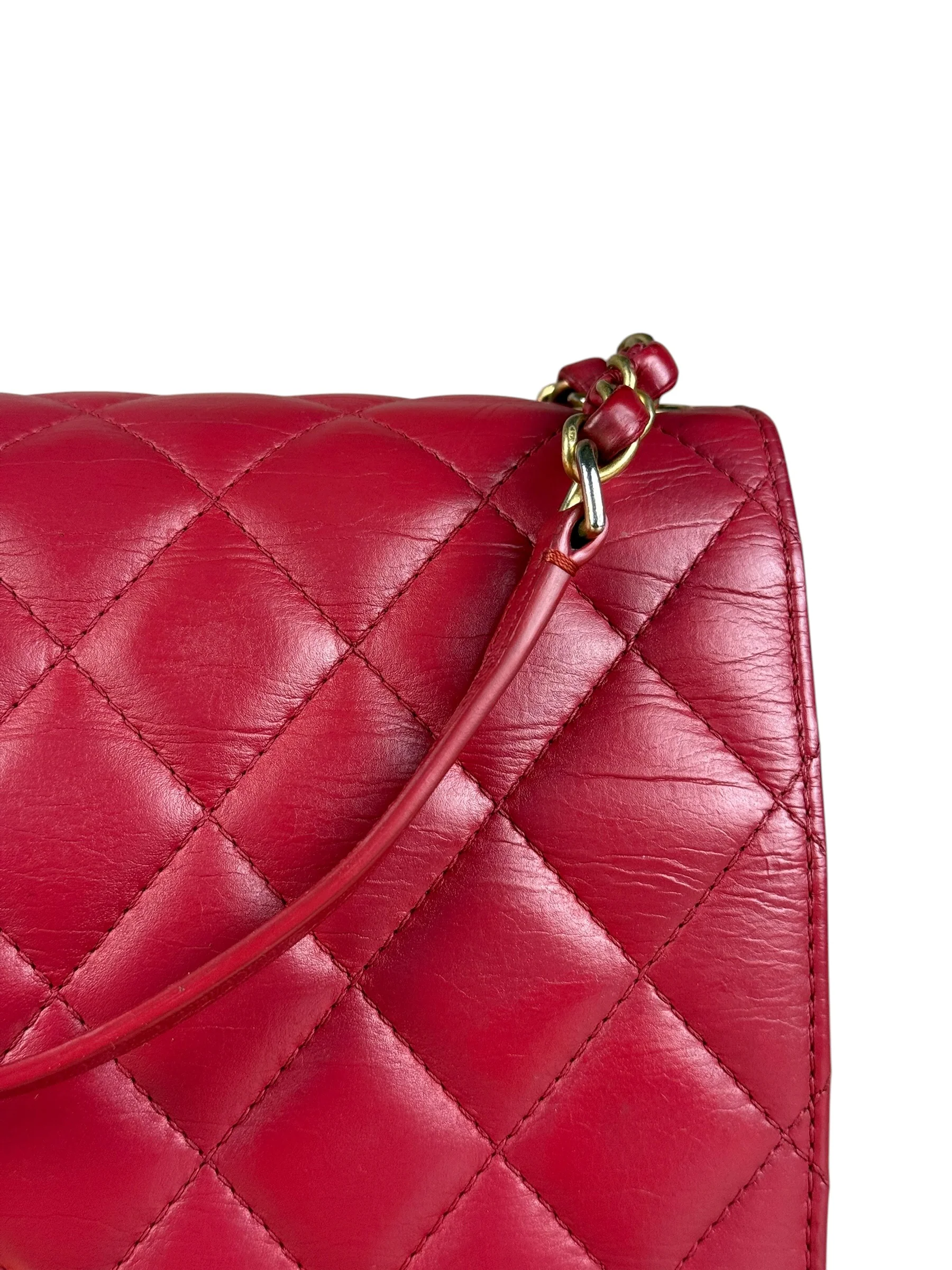 Chanel Dark Fuchsia Quilted Leather Flap Bag 2019 - Image 3