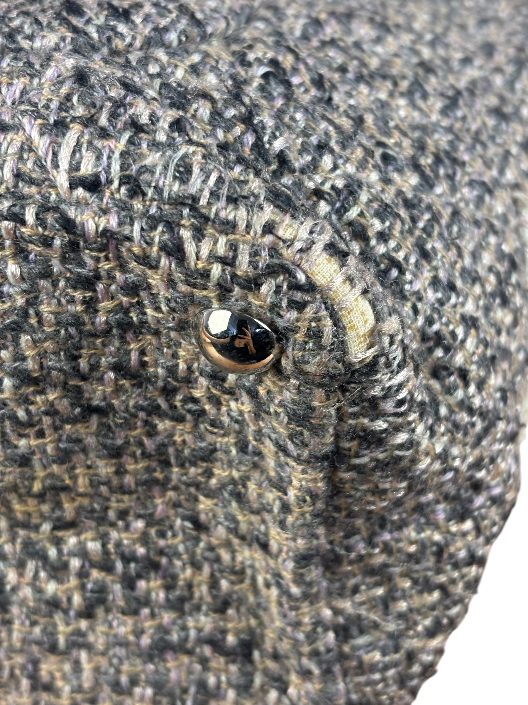 Chanel Grey Tweed Cambon Line Tote Bag 2004 - Image 10