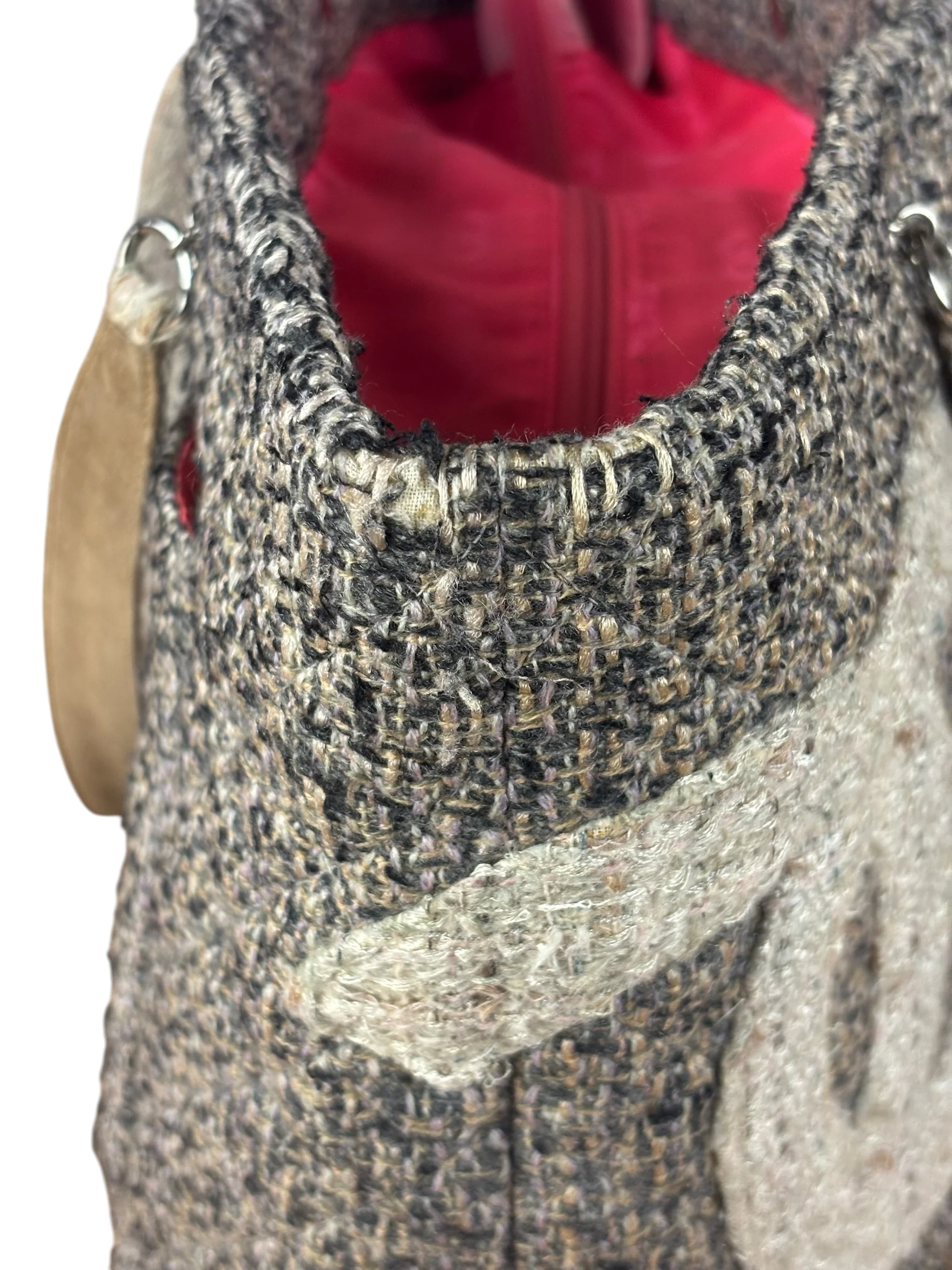 Chanel Grey Tweed Cambon Line Tote Bag 2004 - Image 17