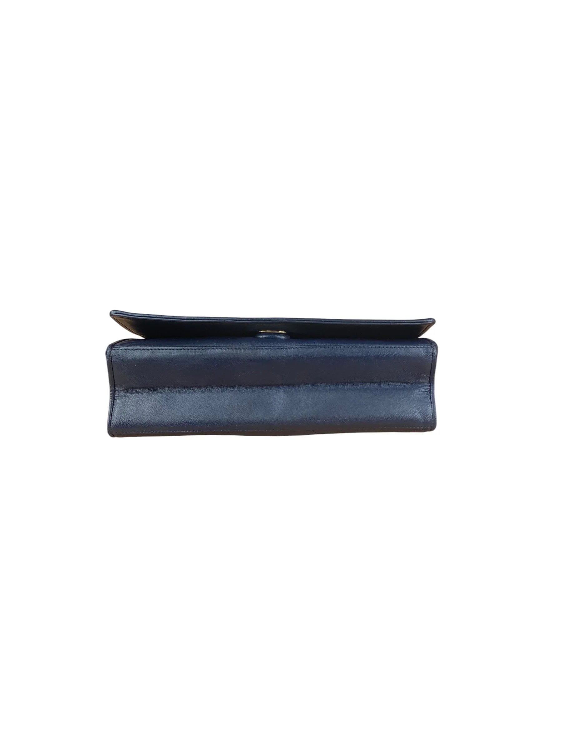 Chanel Navy Leather Diamond Stitch Flap Bag 1988 - Image 10