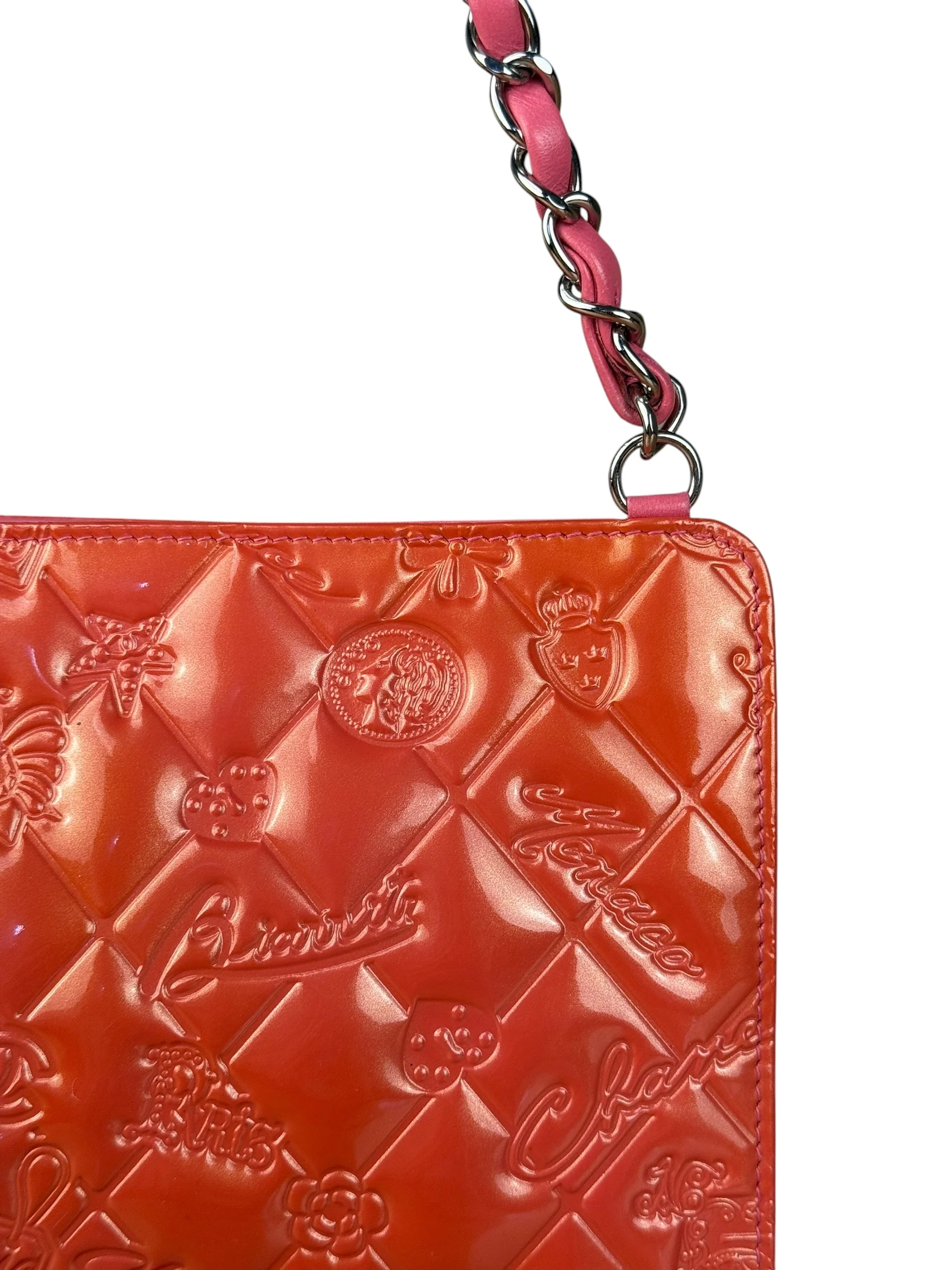 Chanel Orange Patent Lucky Symbols Pochette 2009 - Image 2