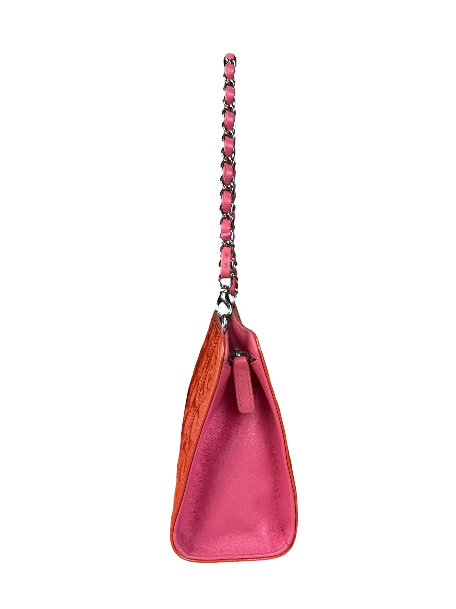 Chanel Orange Patent Lucky Symbols Pochette 2009 - Image 6