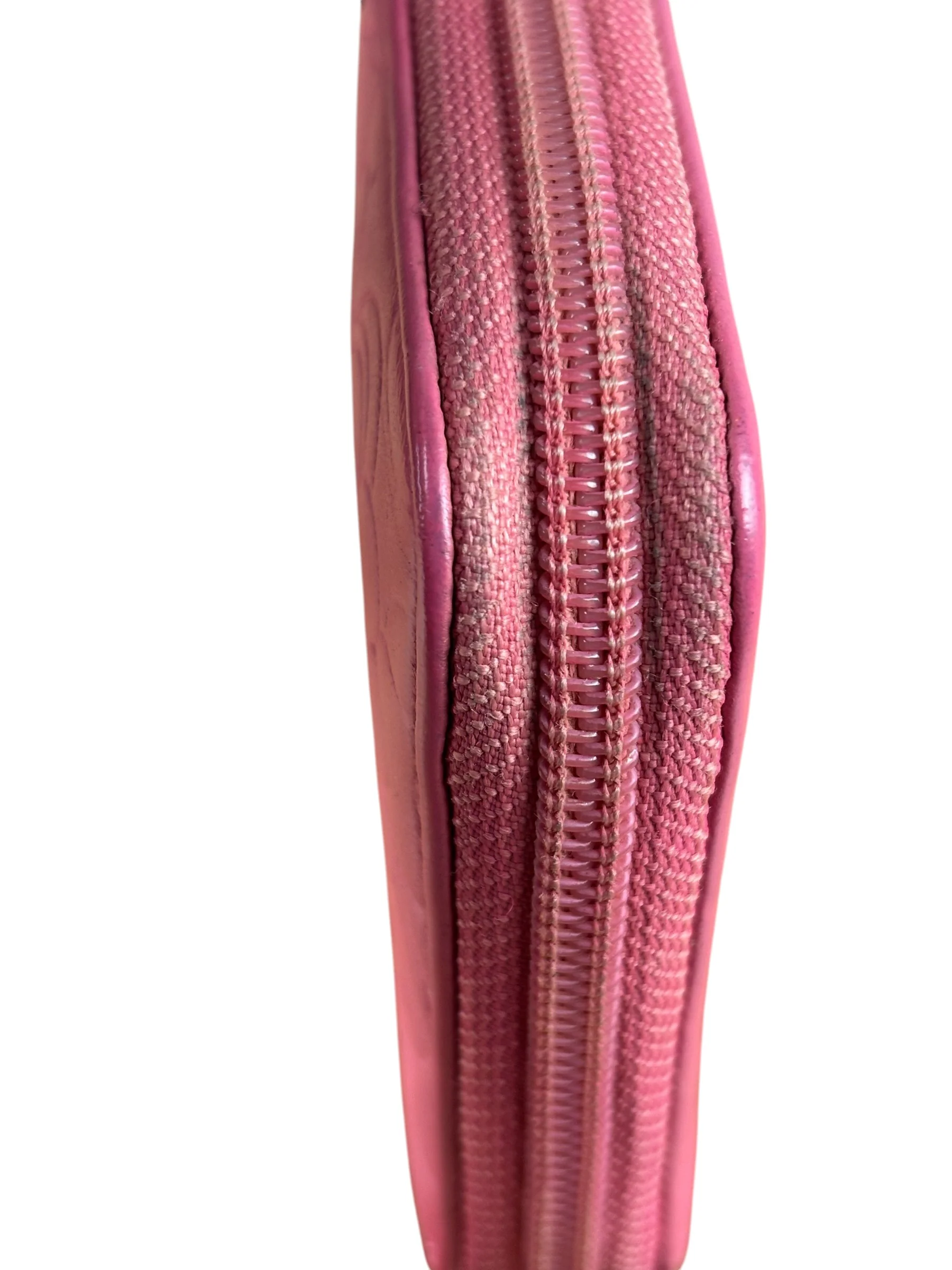 Chanel Pink Camellia Embossed Leather Zip-Around Wallet 2012 - Image 10