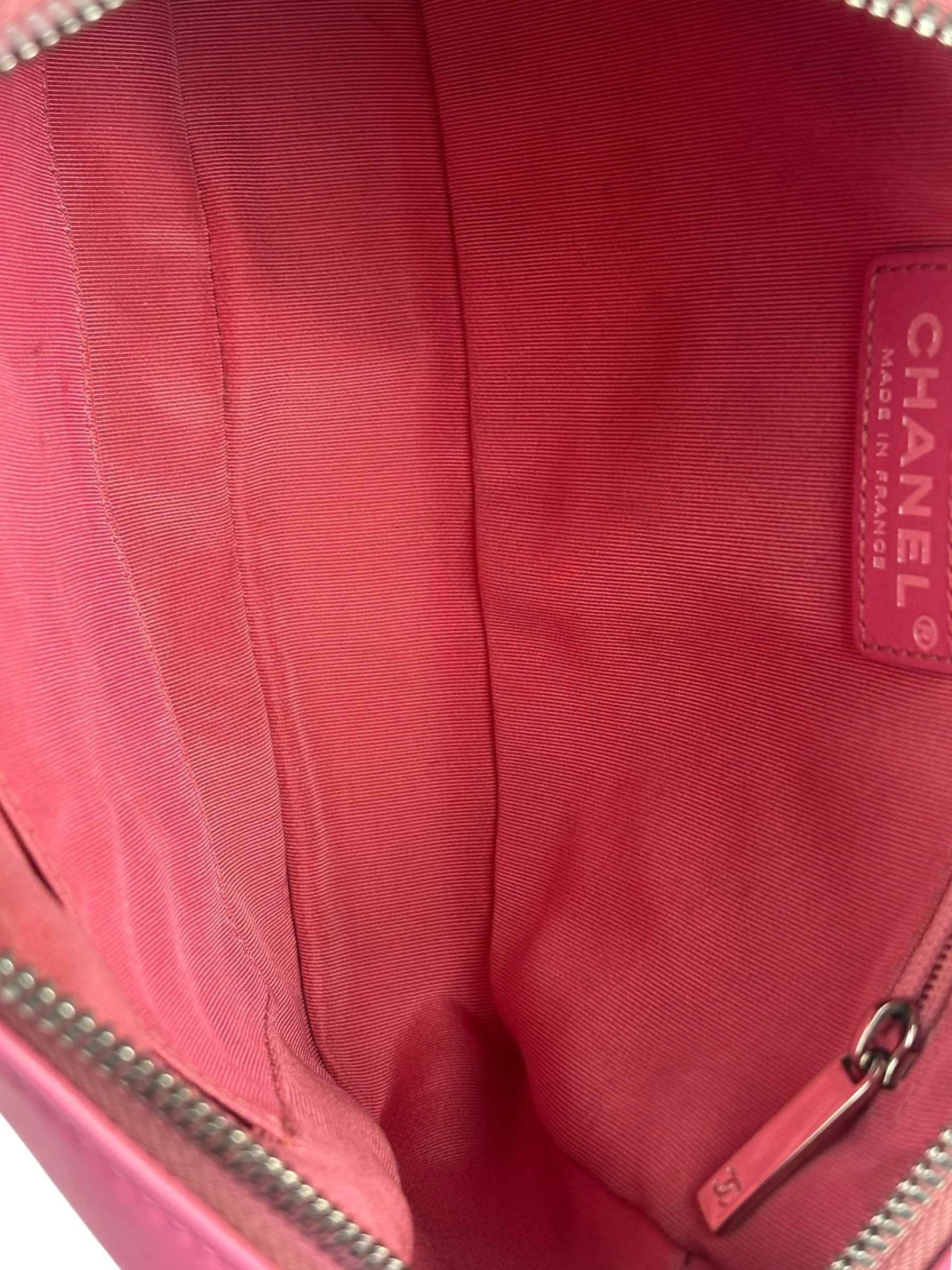 Chanel Pink Chevron Leather Promenade Chain Shoulder Bag 2018 - Image 7