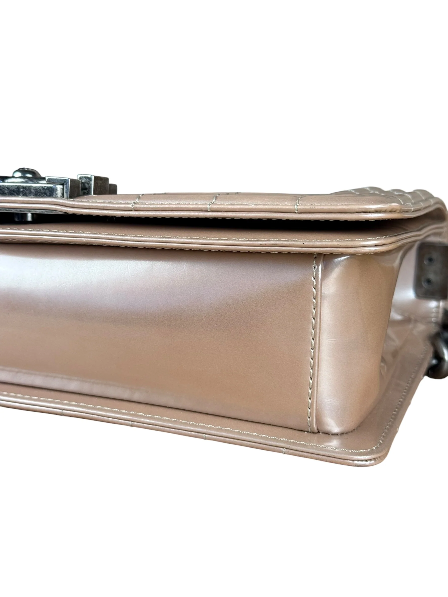 Chanel Pink Glazed Calfskin M Boy Bag 2012 - Image 12