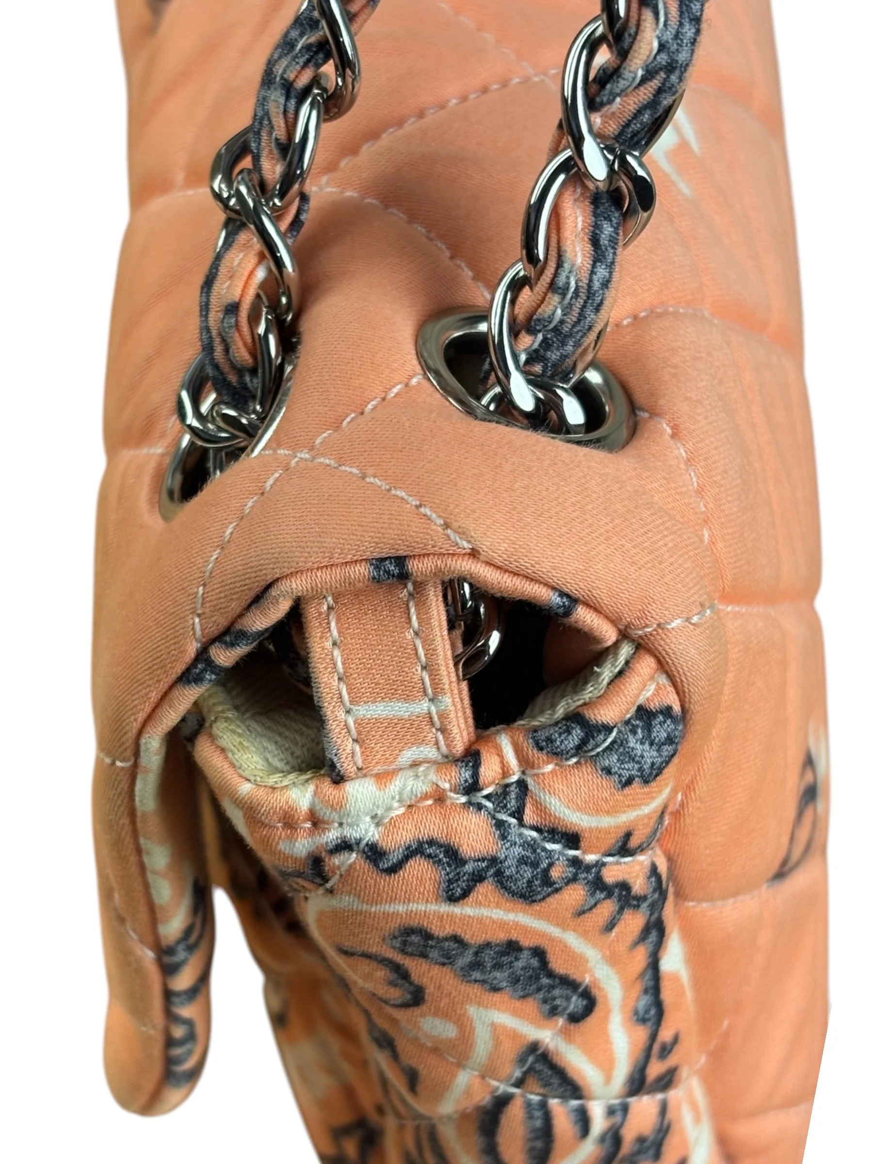Chanel Pink Paisley Bandana Print Flap Bag - Image 3
