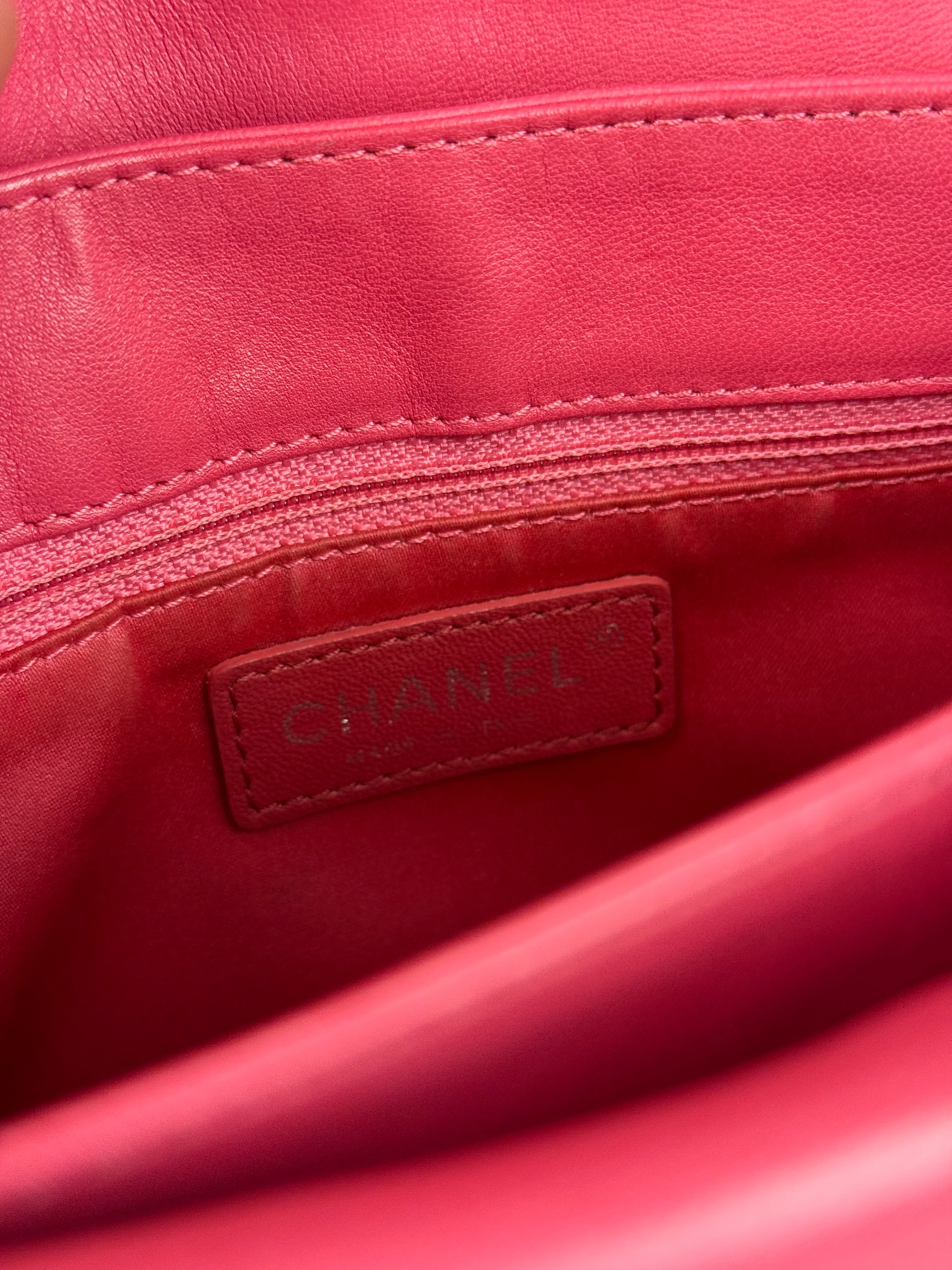 Chanel Pink Quilted Leather Accordion Flap Bag 2014 - Image 20