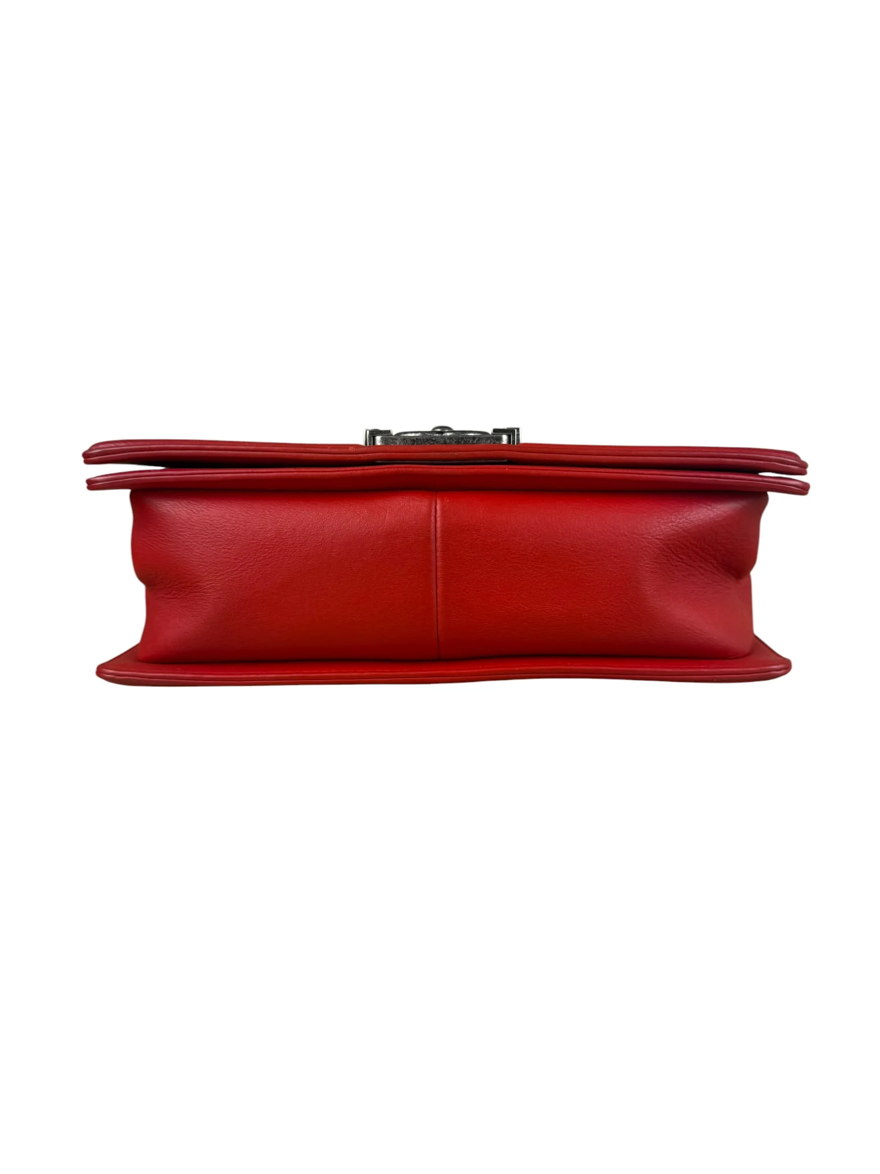 Chanel Red Leather Boy Flap Shoulder Bag -2013 - Image 8